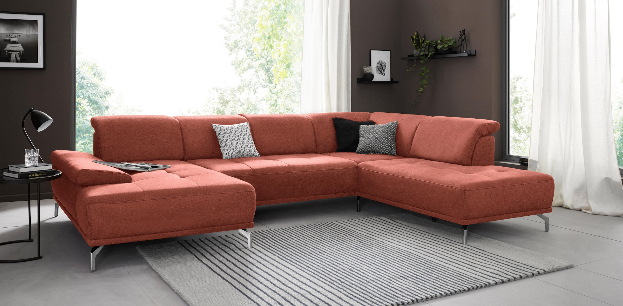 Home affaire Wohnlandschaft "Caluna" Inkl.Sitztiefenverstellung, wahlweise günstig online kaufen