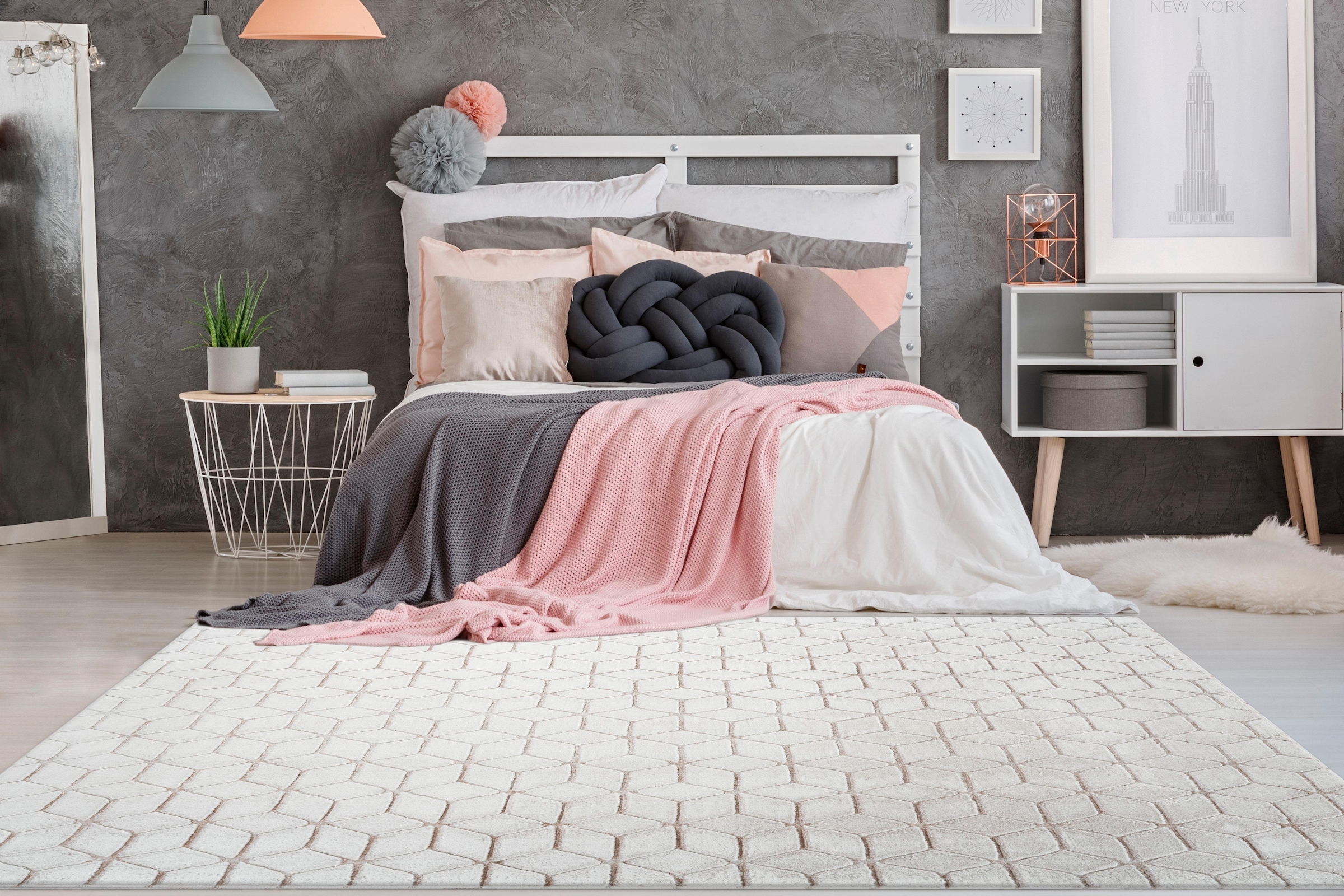 me gusta Teppich »Vivica 100«, rechteckig, 20 mm Höhe, besonders weich durch Microfaser, Wohnzimmer