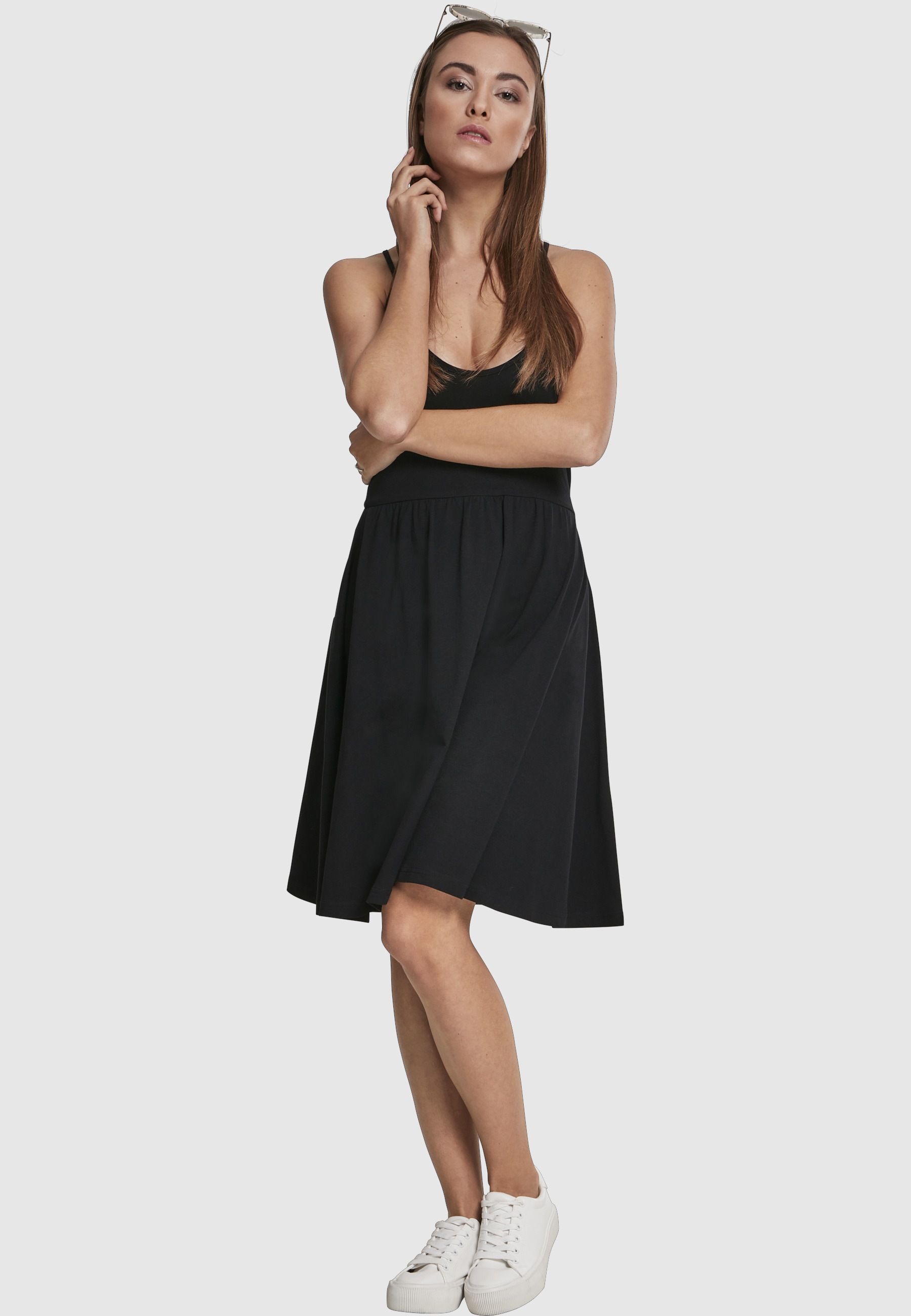 URBAN CLASSICS Shirtkleid »Urban Classics Damen Ladies Spaghetti Dress« 1 Stk. tlg.