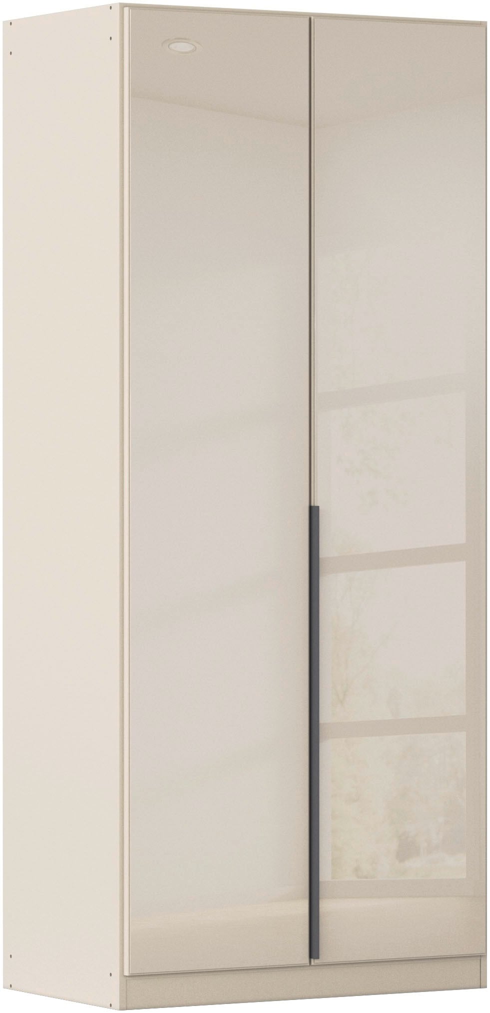 OTTO home Drehtürenschrank "Kleiderschrank Kleiderschränke Schrank Garderobe AGORDO mit Glasfront" in zwei Griff-Farben, Breiten 91-405 cm, durchdachte Innenausstattung, in 8 Breiten und 2 Höhen MADE IN GERMANY