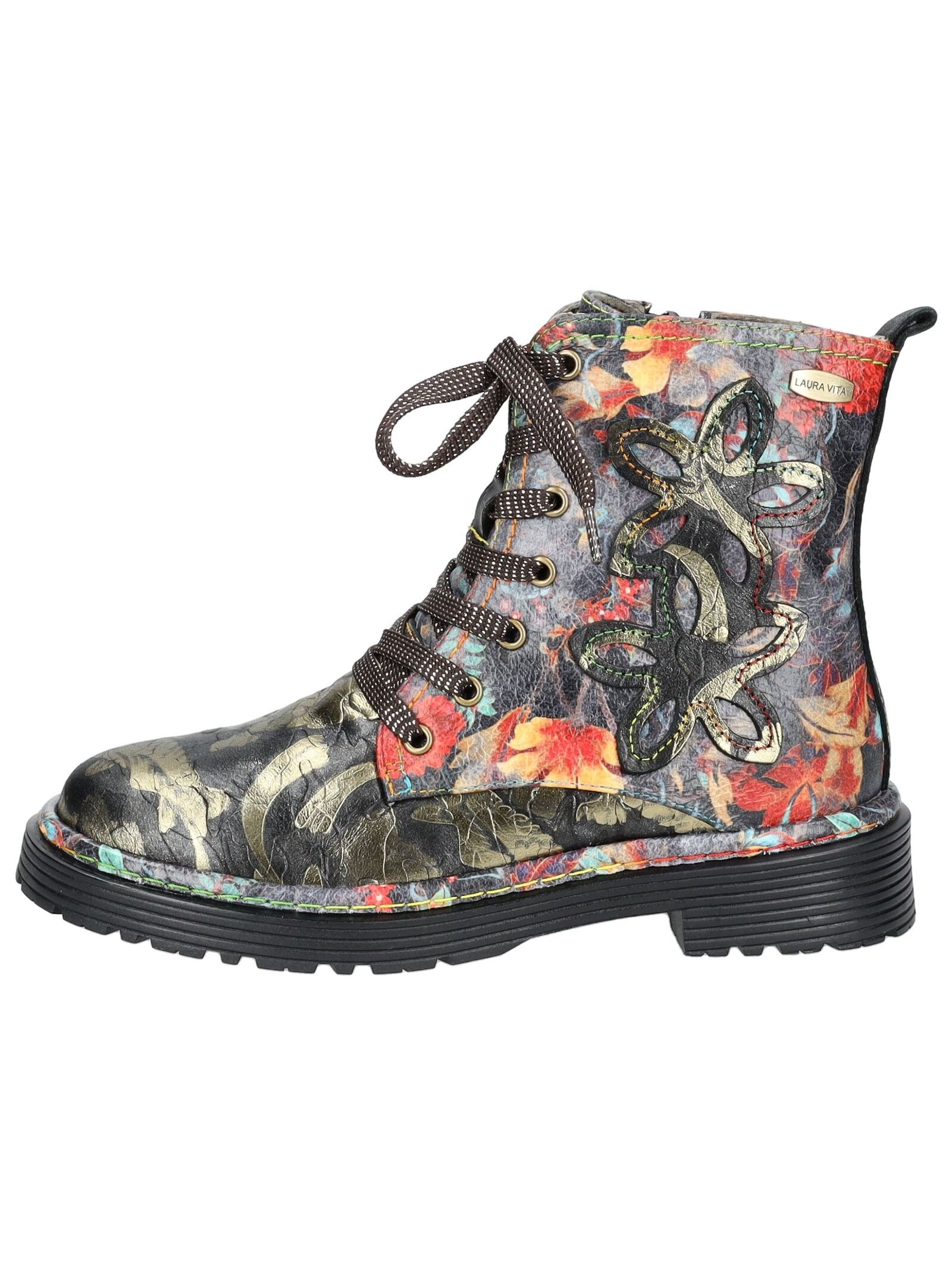 LAURA VITA Schnürstiefelette "LAURA VITA Stiefelette Leder/Textil" günstig online kaufen