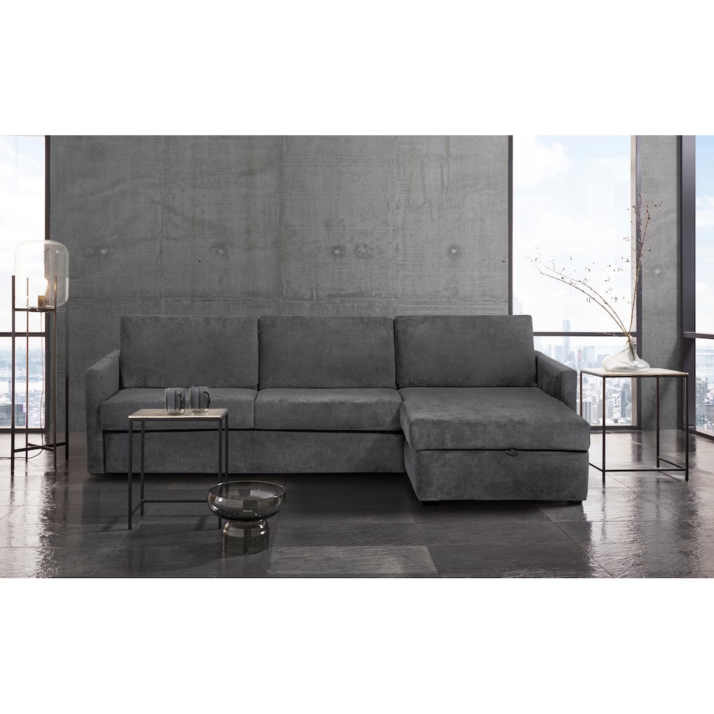 Places of Style Schlafsofa »GOLDPOINT Ecksofa 264 cm, Liegefläche (140/200cm), L-Form,«