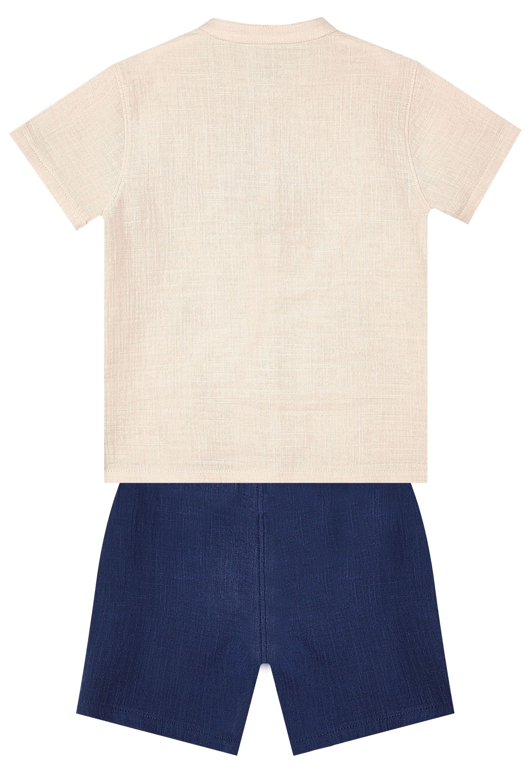 Denokids Hausanzug »Handsome Muslin«, (2 tlg.), mit Mandarin-Kragen