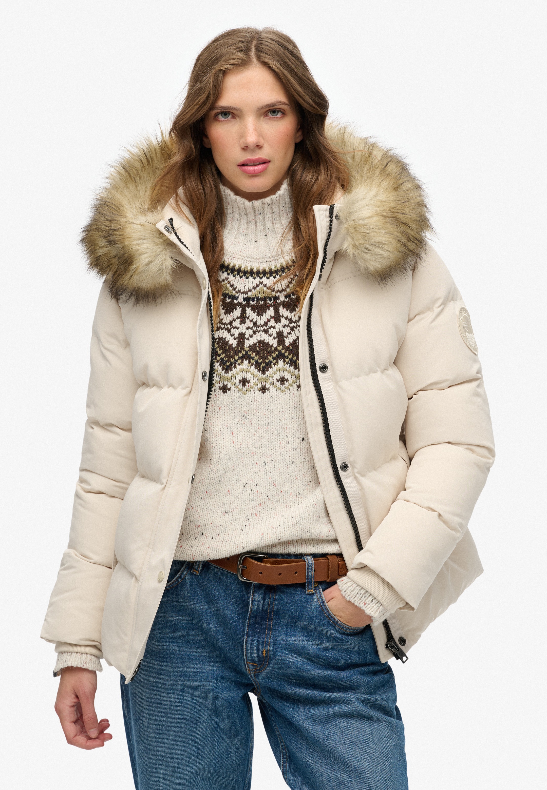 Superdry Steppjacke "EVEREST 5 BAFFLE PUFFER JKT" mit Kapuze Kunstfaser, re günstig online kaufen