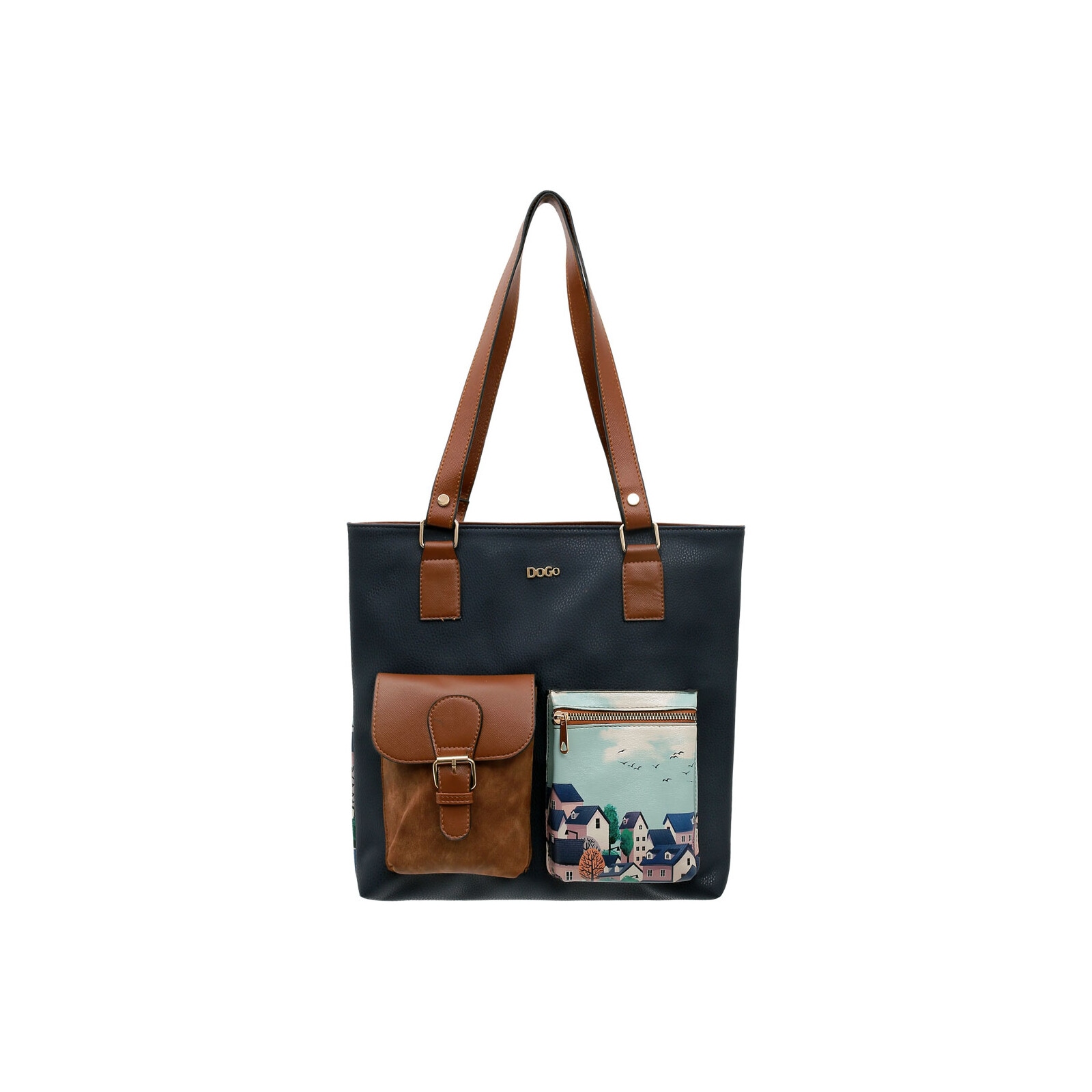 DOGO Umhängetasche "Multi Pocket Bag Buildings Damen Handtaschen (Fashion) günstig online kaufen