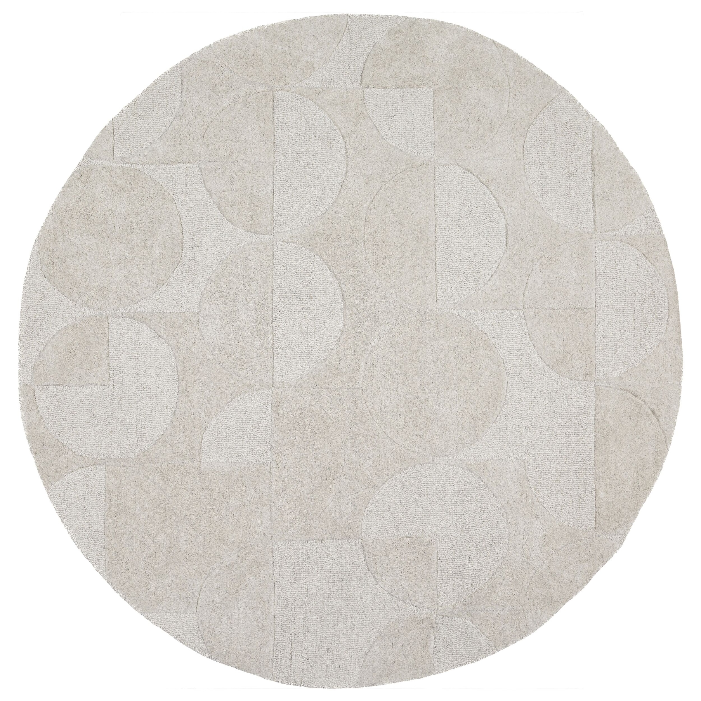 FLAIR RUGS Teppich »GIGI« rund 8 mm Höhe aus 100% Wolle, geometrisches Design, fußbodenheizungsgeeignet