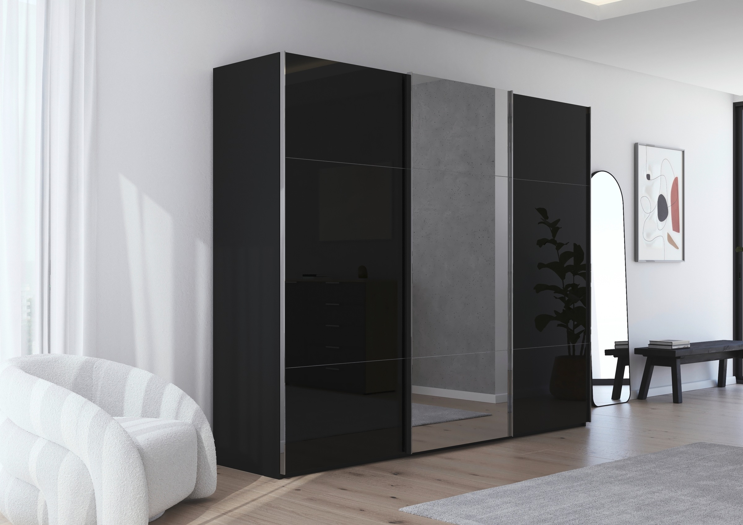 Thumbnail - rauch Schwebetürenschrank "Kleiderschrank Schrank Garderobe Schlafzimmerschrank CONTIDO", (in 3 verschiedenen Ausstattun...