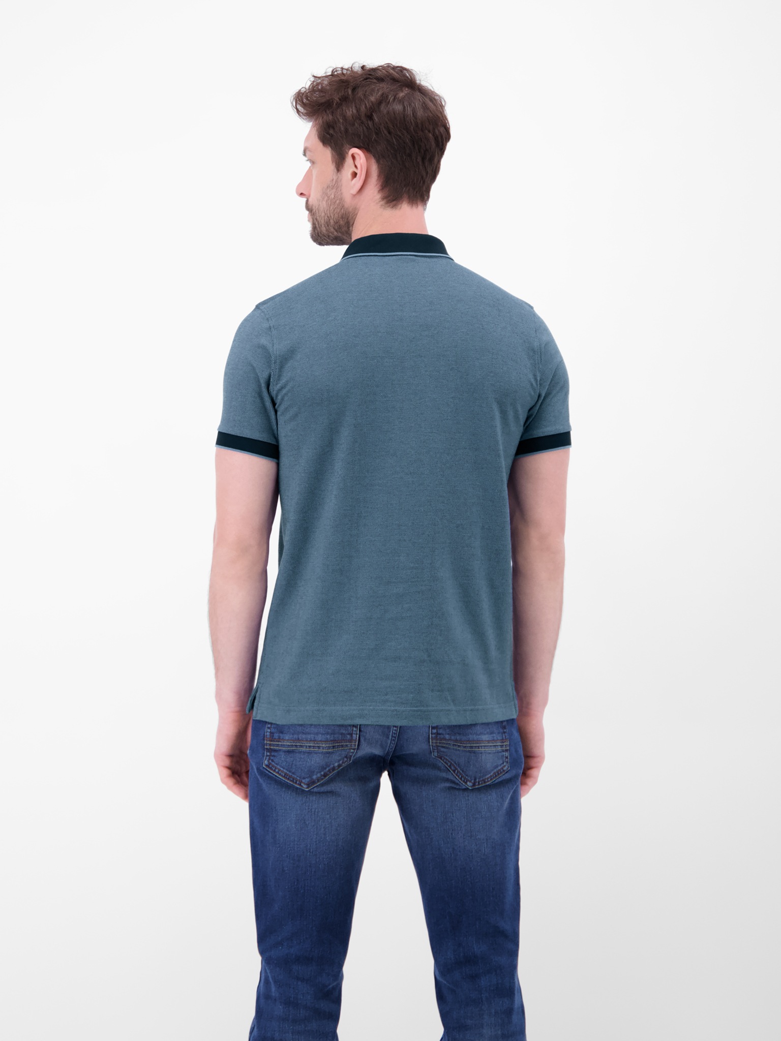 LERROS Poloshirt Kurzarm mit Logostickerei und abgesetzten Ärmeln und Krage günstig online kaufen