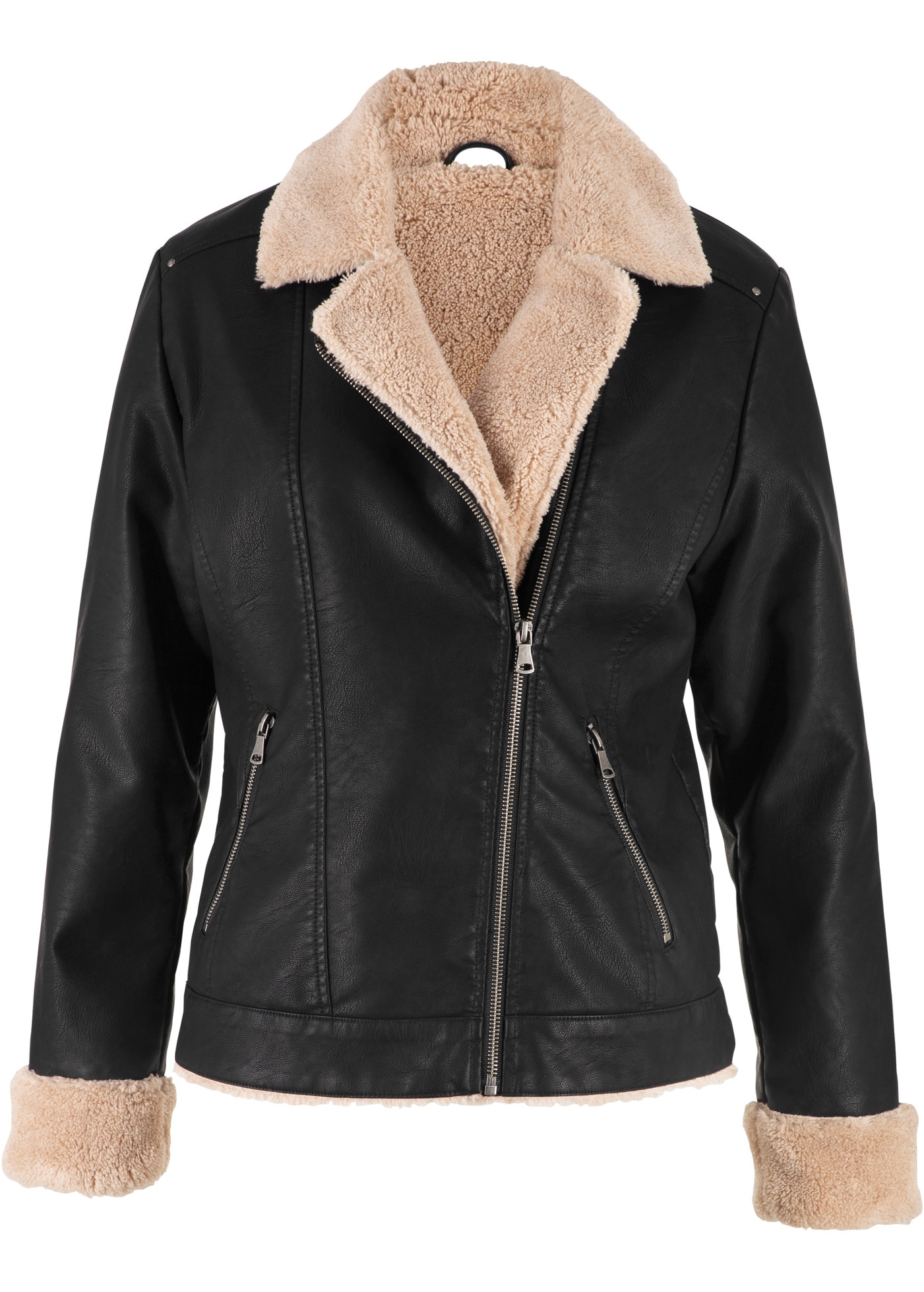 bonprix Lederimitatjacke »Lederimitat-Jacke, gefüttert« Lederimitat-Jacke, gefüttert
