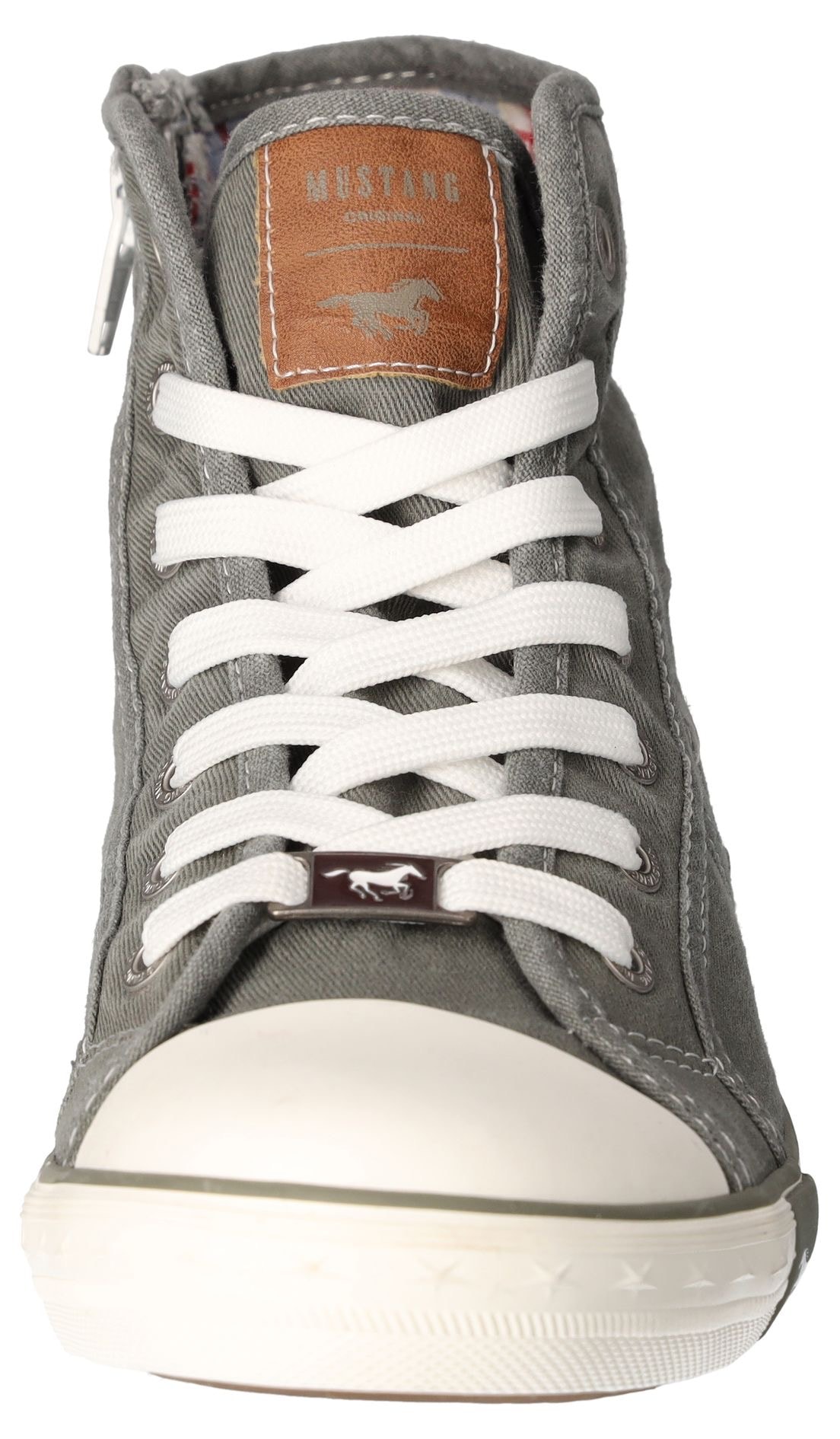 Mustang Shoes Sneaker »High-Top-Sneaker, Freizeitschuh«, High Top-Sneaker, Schnürschuh mit Label in der Laufsohle