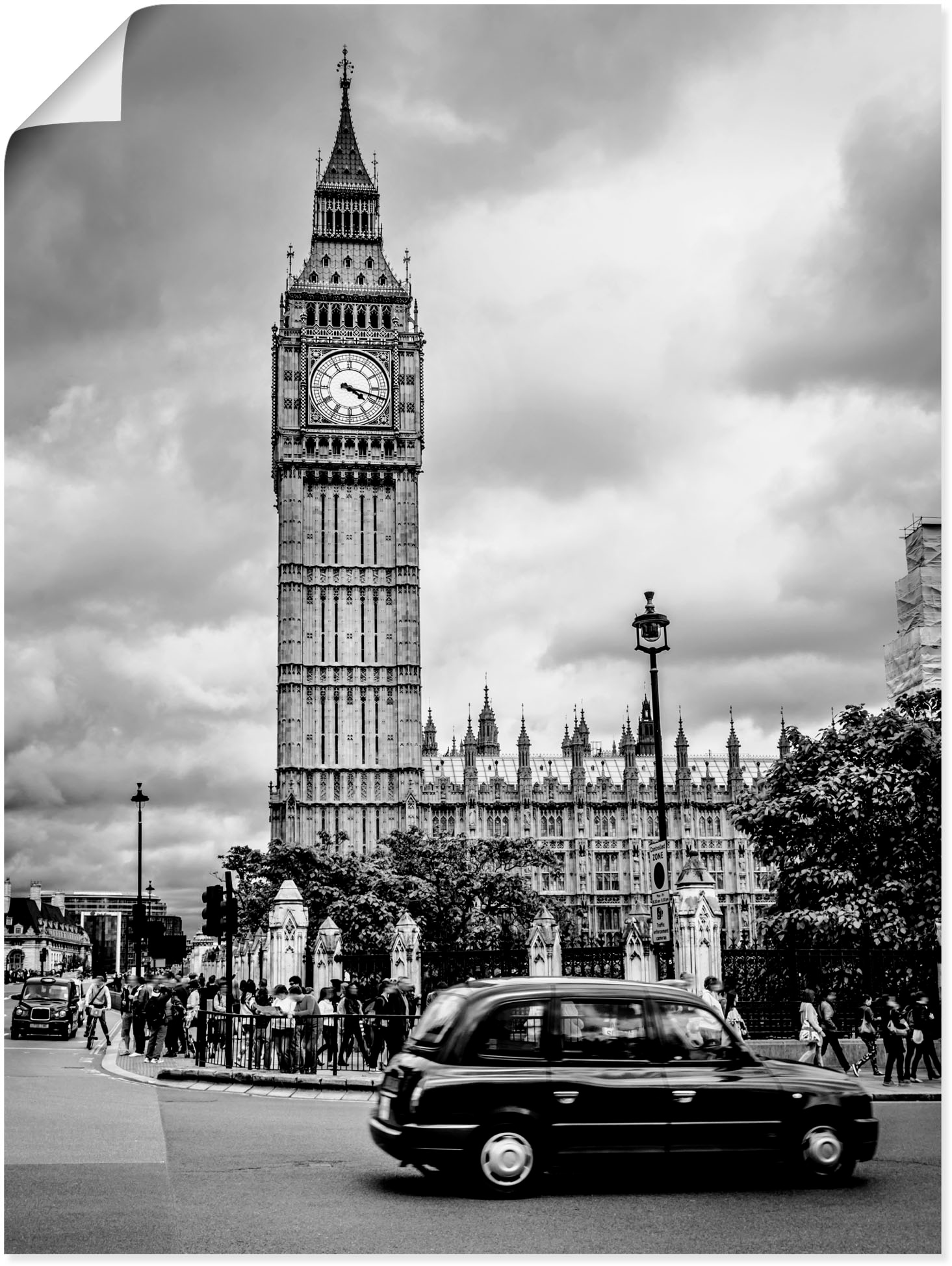 Artland Wandbild »London Taxi als oder | Größen BAUR Ben«, Poster Gebäude, St.), Wandaufkleber Big und in (1 kaufen versch. Alubild, Leinwandbild