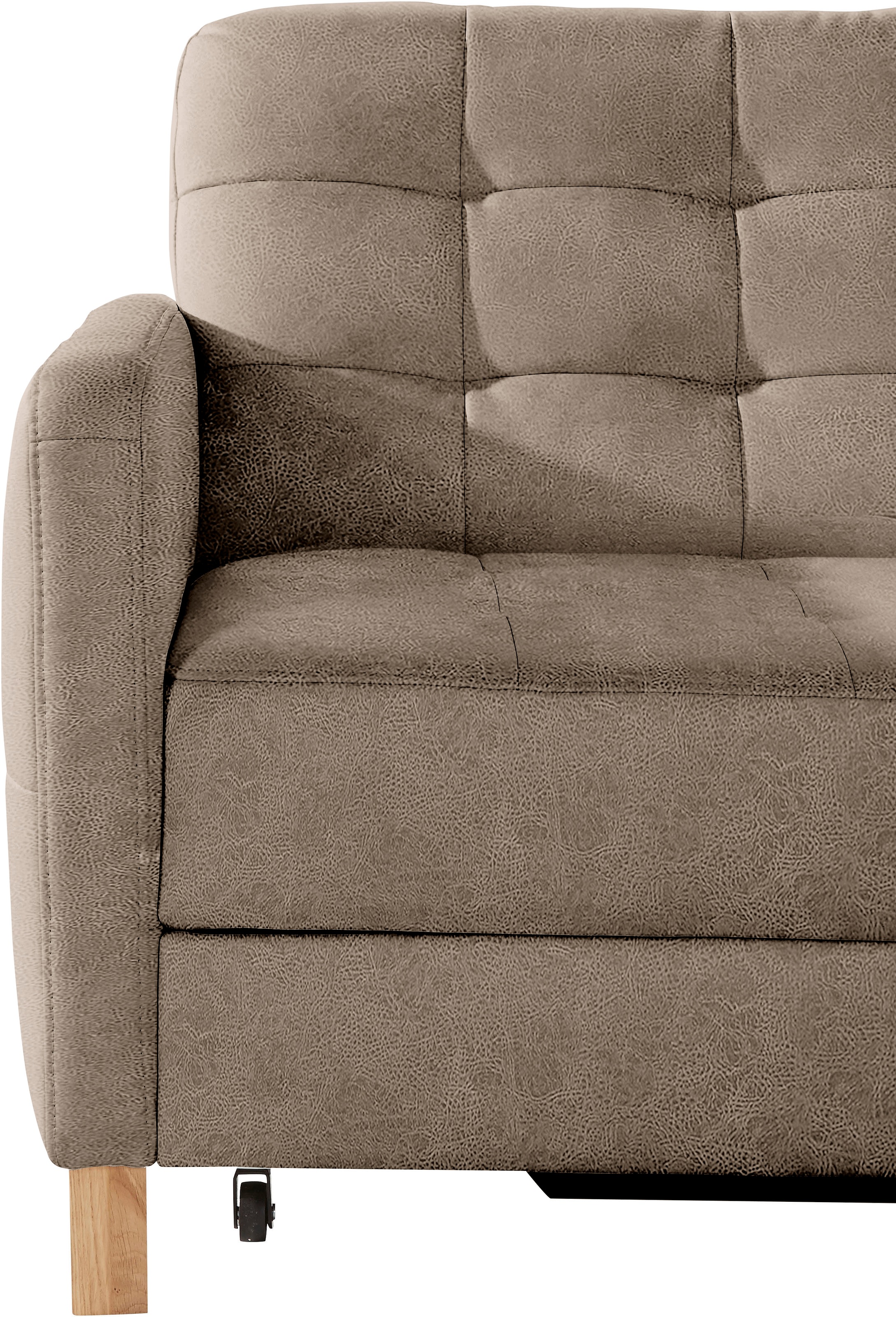 exxpo - sofa fashion Ecksofa »Elio, kompakt und komfortabel, bequem und zeitloses Design, L-Form«, wahlweise mit Bettfunktion