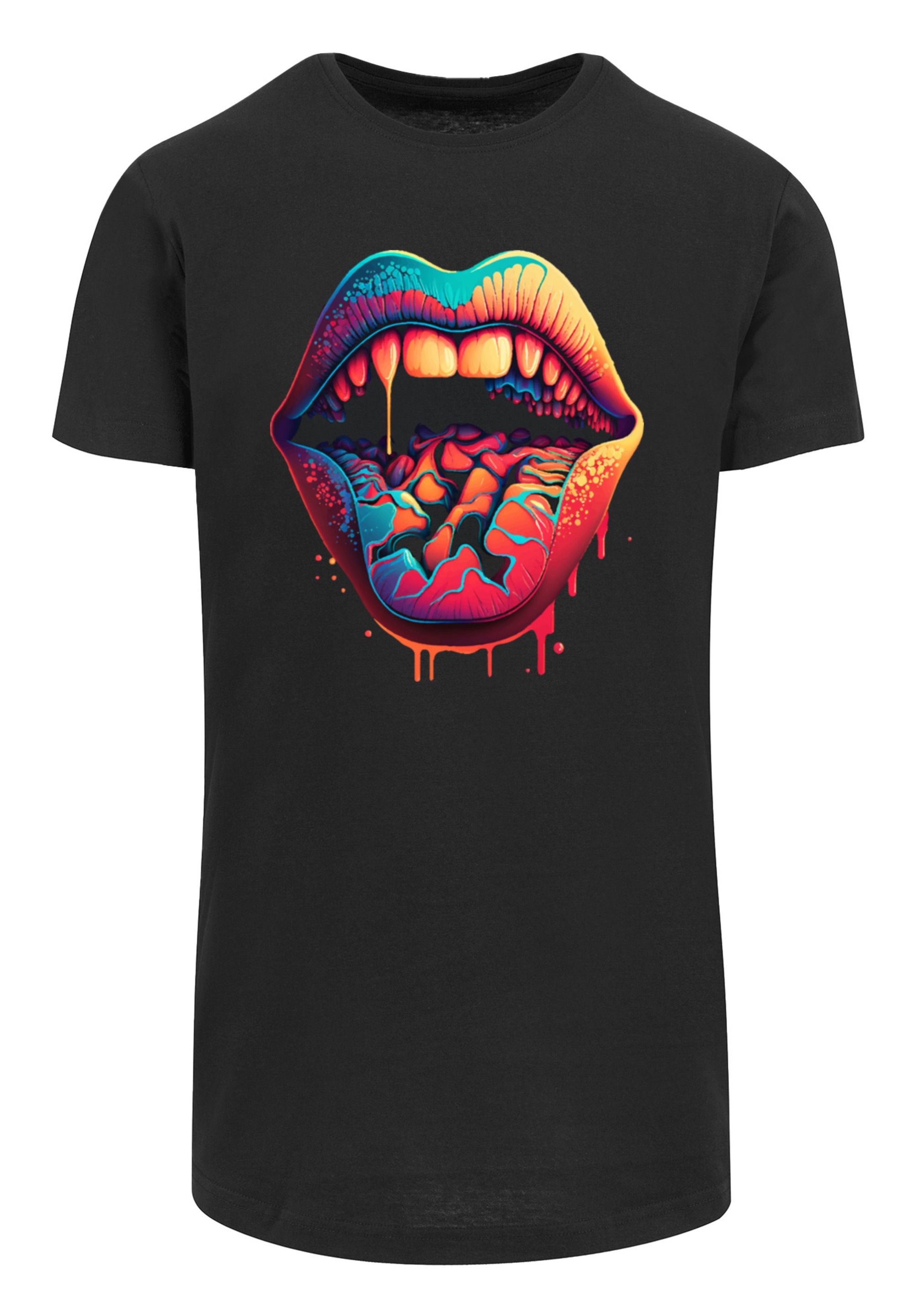 F4NT4STIC T-Shirt "Drooling Lips LONG TEE", Print günstig online kaufen