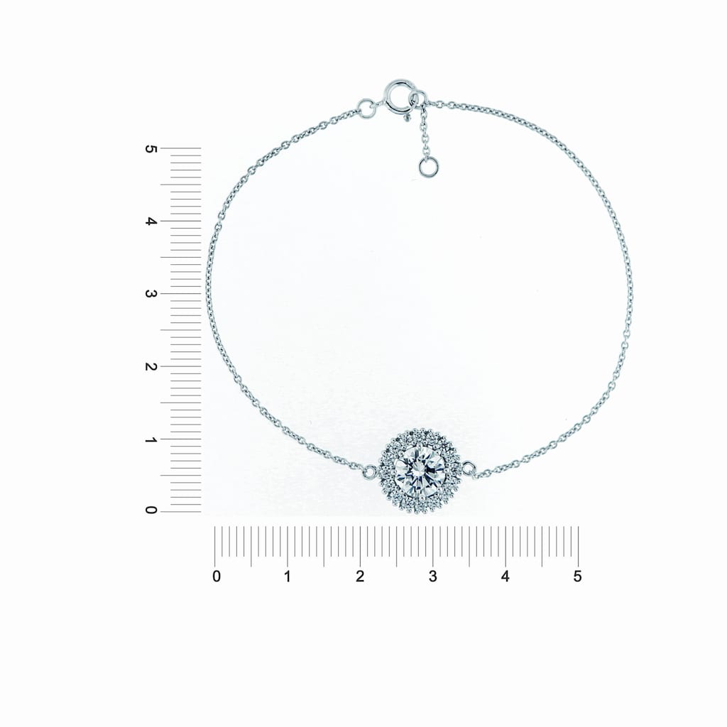 Smart Jewel Armband »rund funkelnde Zirkonia Steine Silber 925«