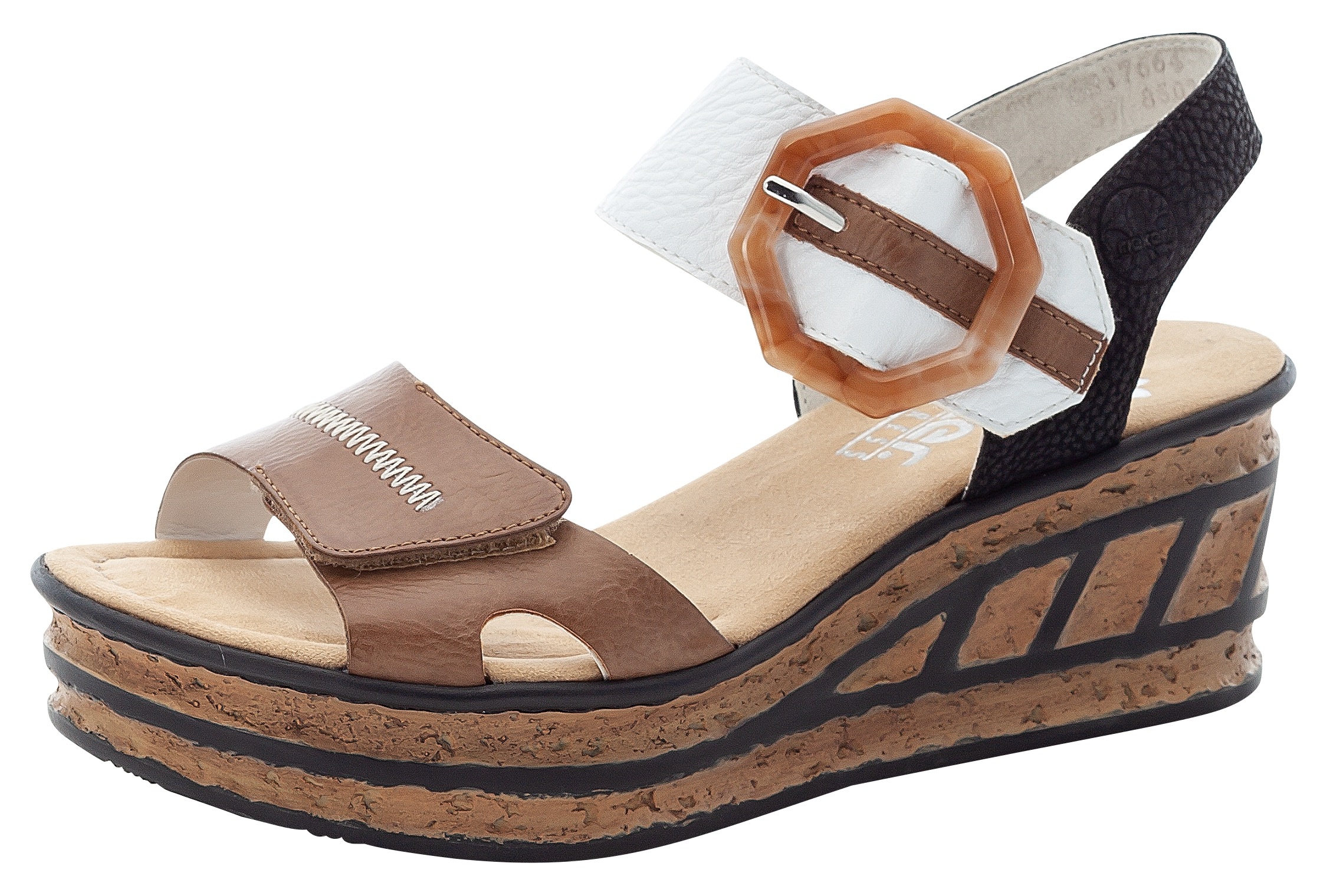 Rieker Sandalette, Sommerschuh, Sandale, Keilabsatz, im modischen Look