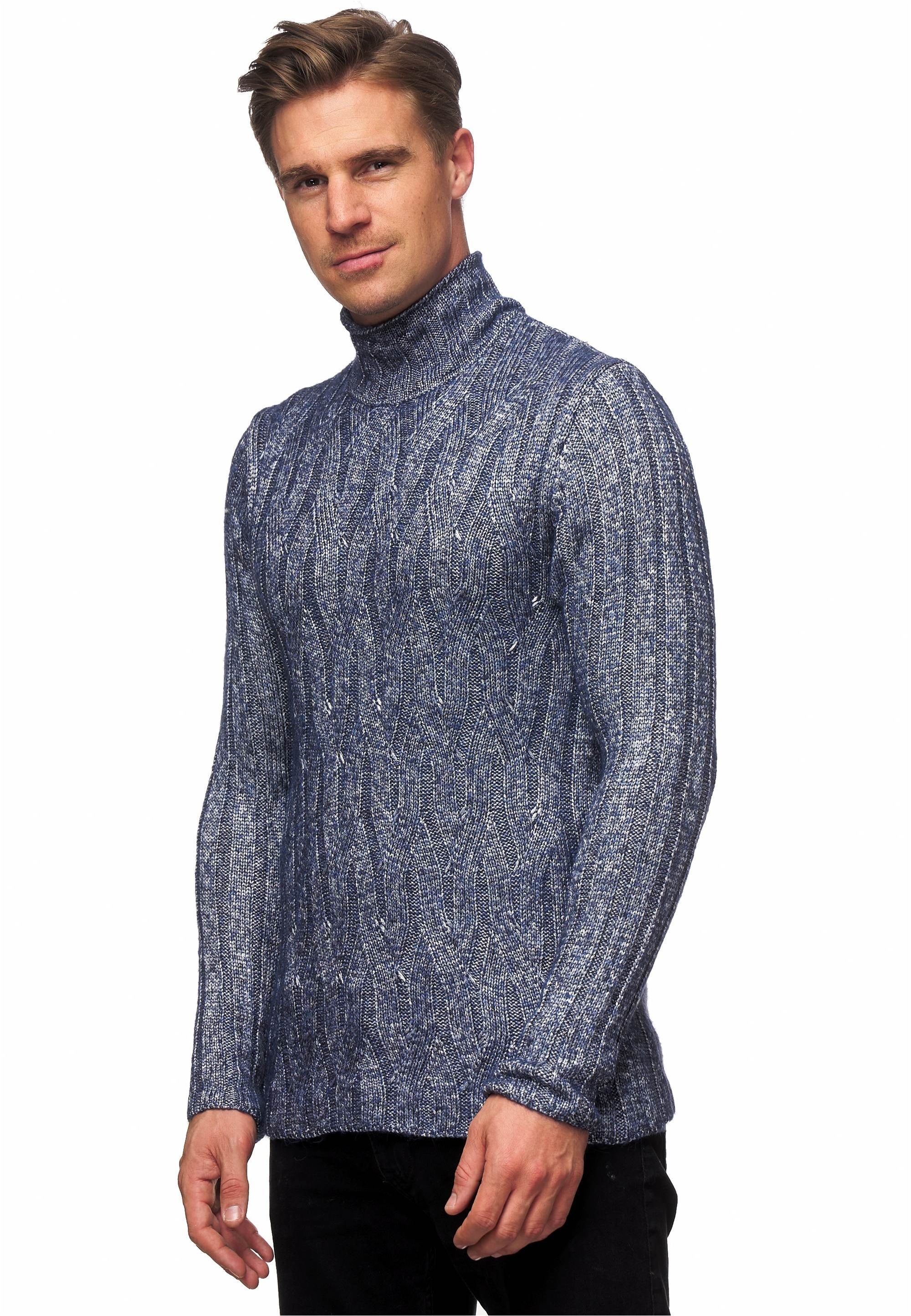 Rusty Neal Strickpullover, mit wärmendem Stehkragen