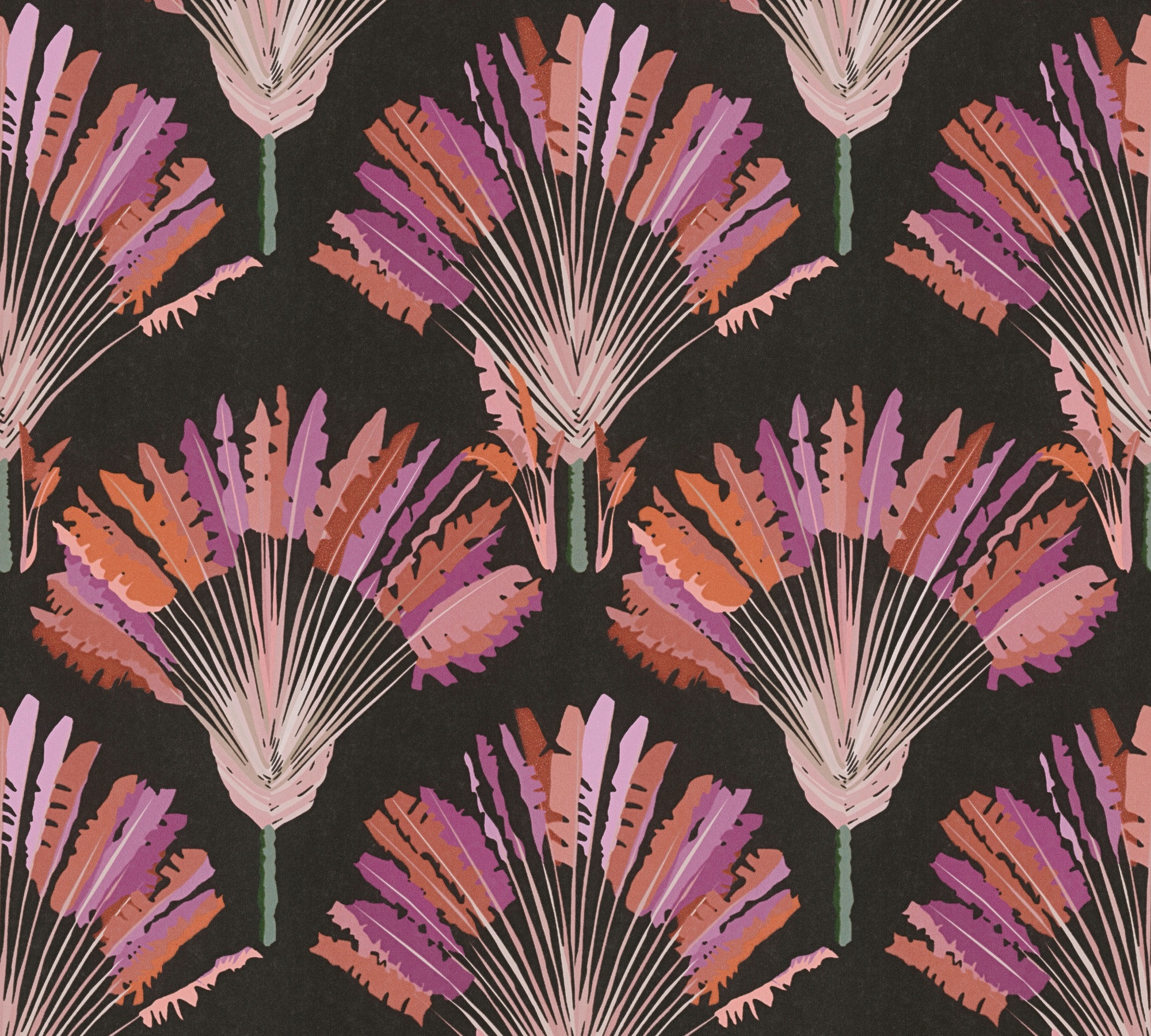 Architects Paper Vliestapete "Jungle Chic" botanisch floral tropisch glatt Palmentapete Tapete Dschungel Federn Tapeten Wohnzimmer Schlafzimmer