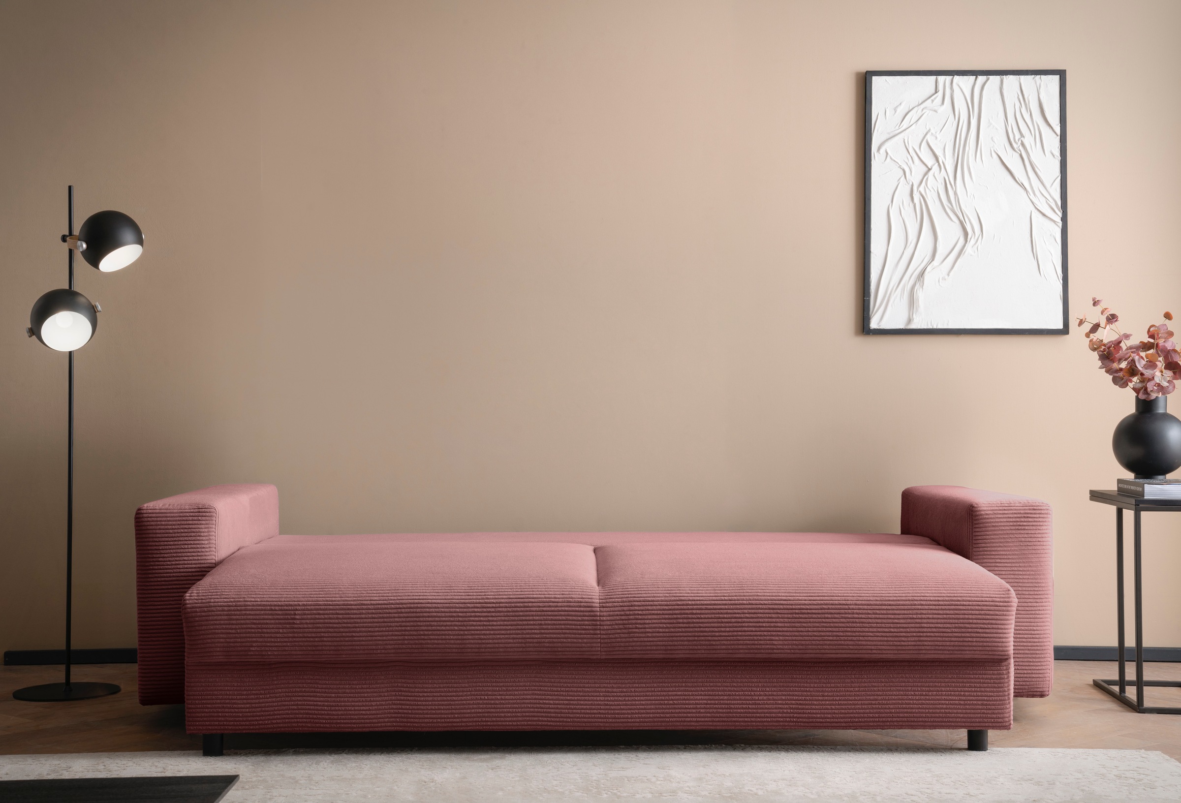 LeGer Home by Lena Gercke Schlafsofa »Imoga, Polster mit Schlaffunktion, 3-Sitzer Sofa, Couch mit Bettkasten«, in modernen Farben und Stoffen, Bettfunktion, Liegefläche: 200x150 cm