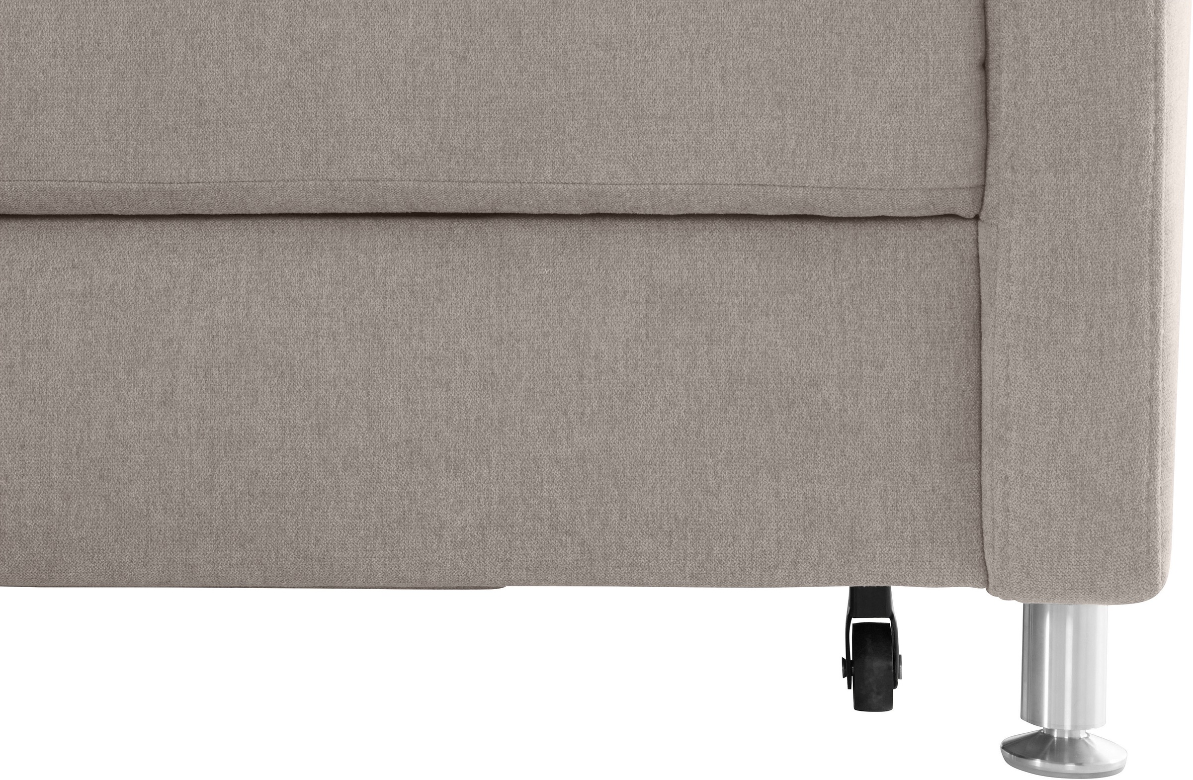 sit&more Ecksofa »Darwin L-Form«, inklusive Federkern, wahlweise mit Kopfteilverstellung, Bettfunktion