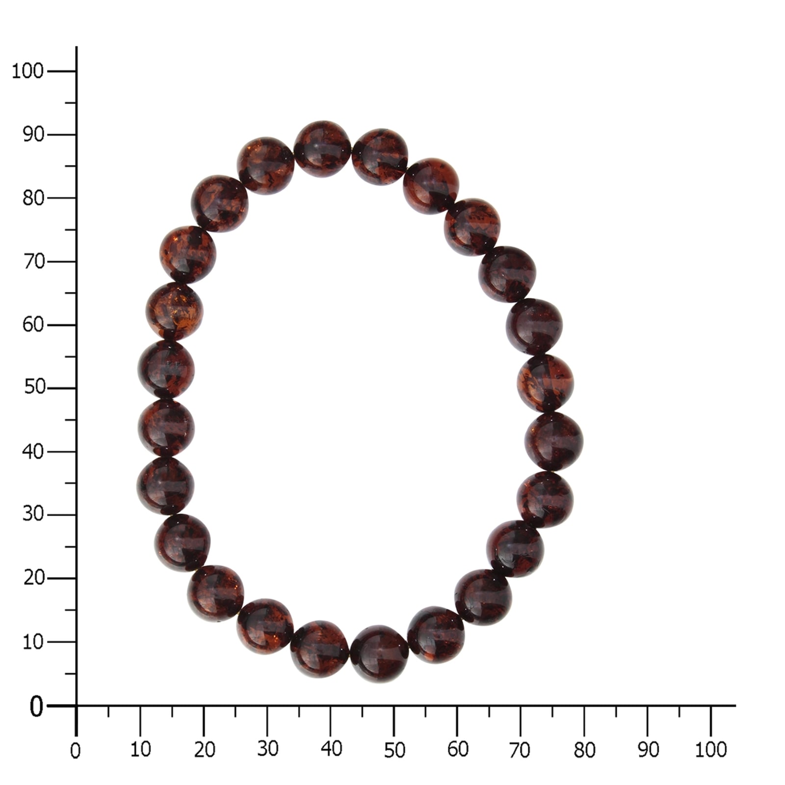 OSTSEE-SCHMUCK Armband »- Kugel 8 mm, 19 cm - Bernstein -,«