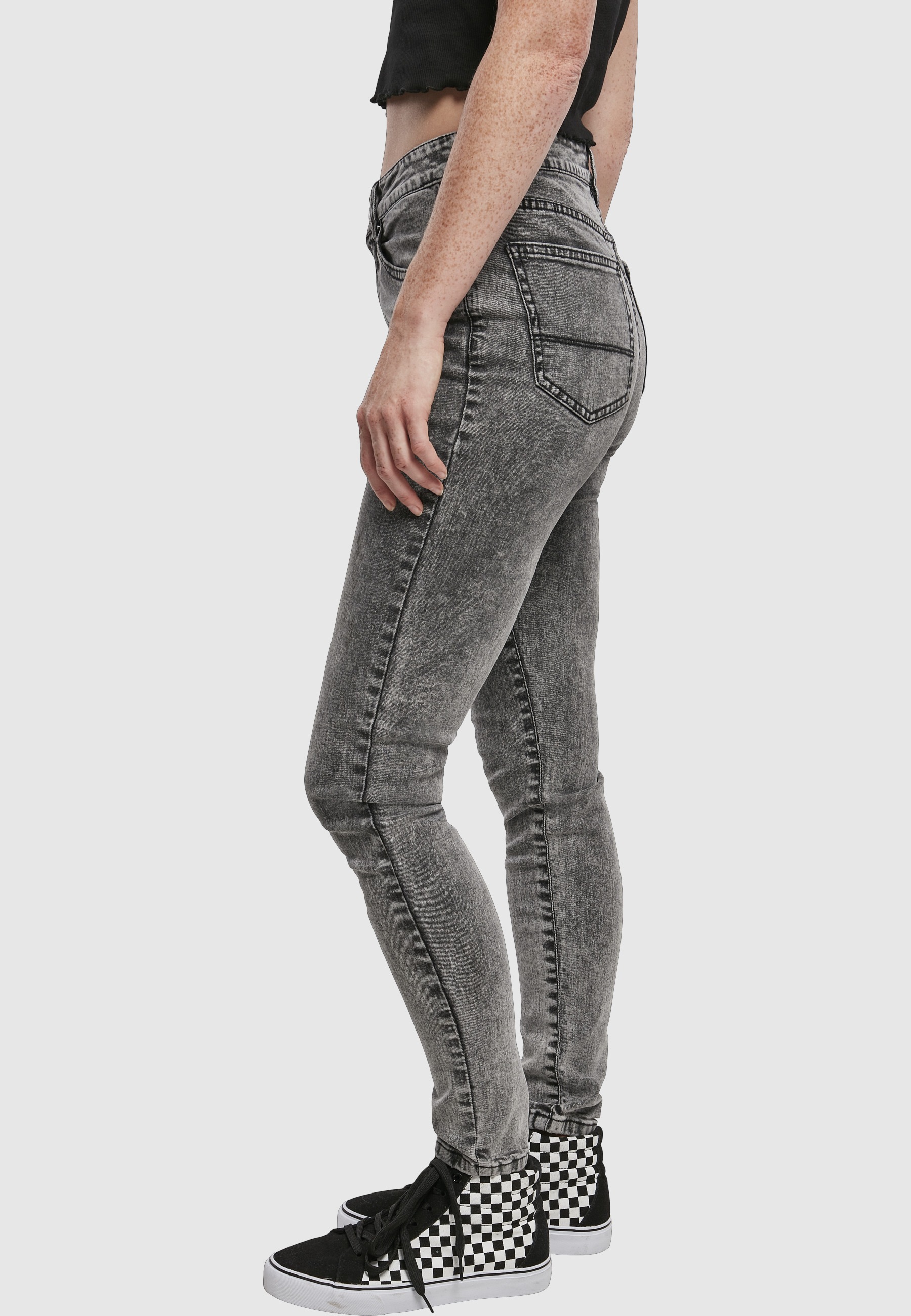 URBAN CLASSICS Bequeme Jeans »Urban Classics Damen Ladies High Waist Skinny Jeans« 1 Stk.