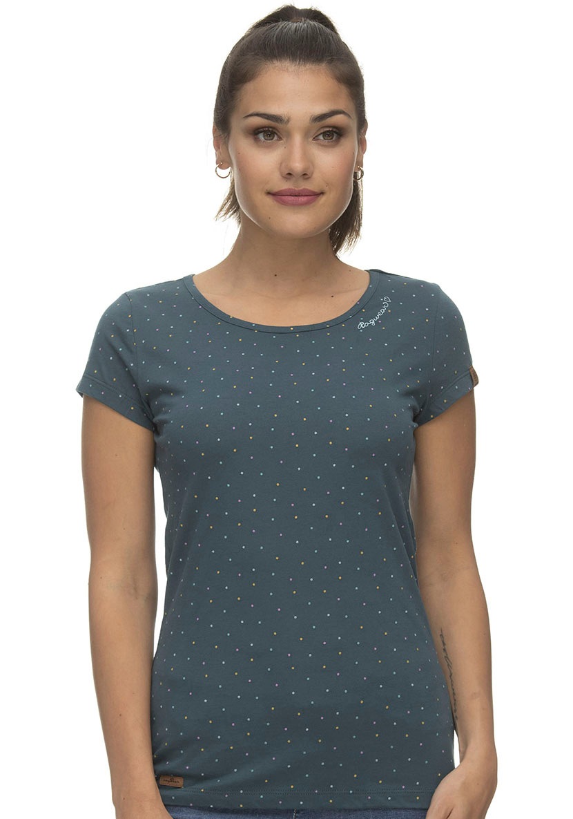 Ragwear Kurzarmshirt »MINTT DOTS« mit Pünktchen Druck