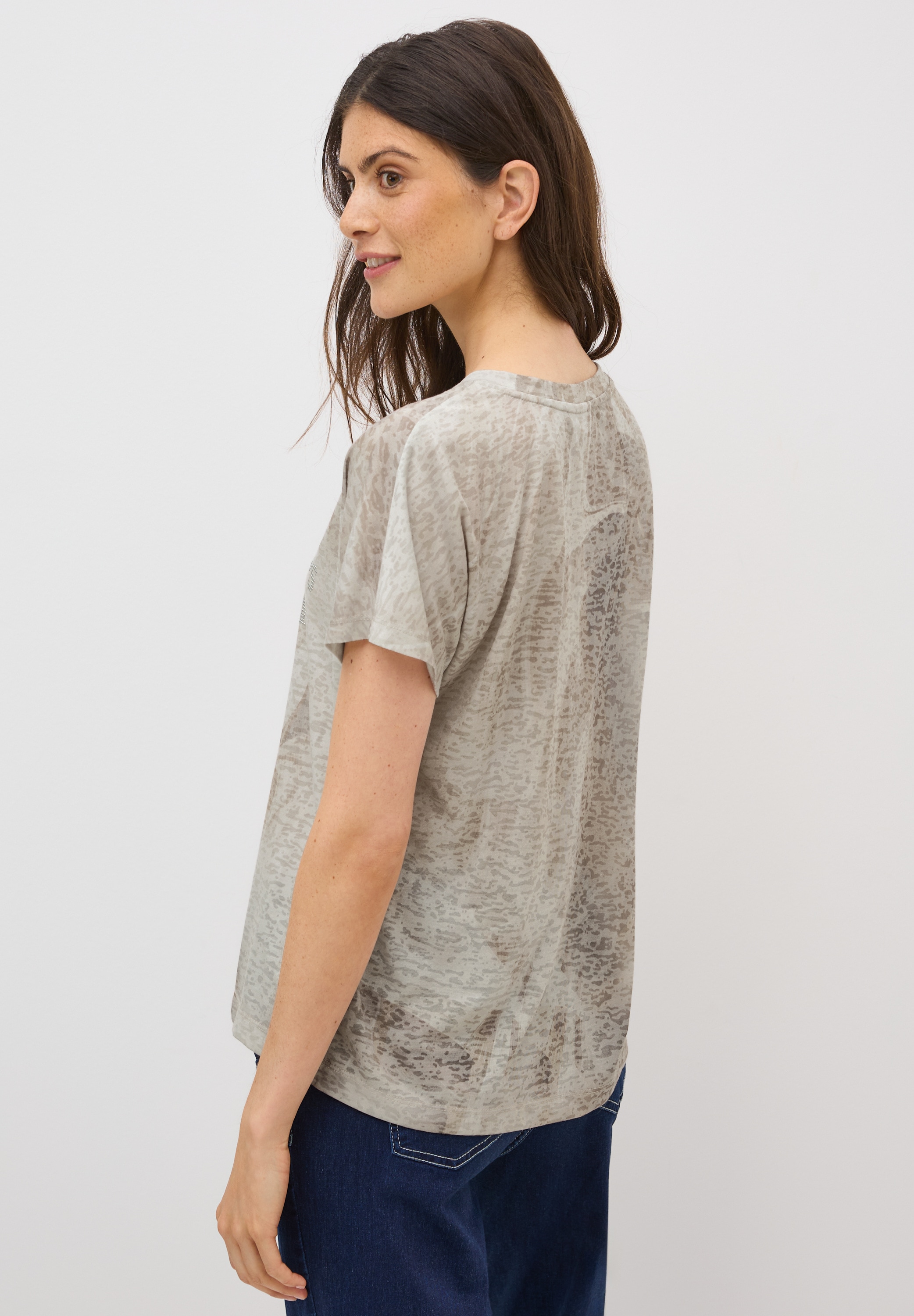 Cecil T-Shirt, mit Wording-Print