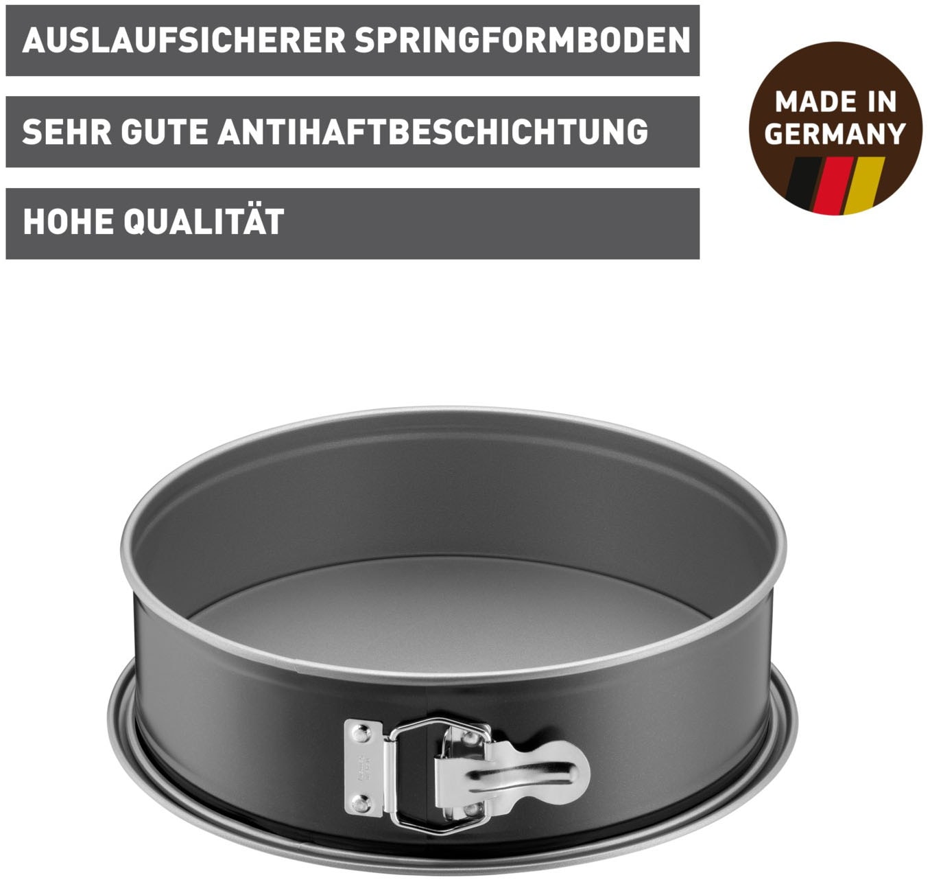 Kaiser Backformen Springform »Inspiration Springform Ø 26 cm, runde Kuchenform mit Flachboden«, auslaufsicher, sehr gute Antihaftbeschichtung, Made in Germany