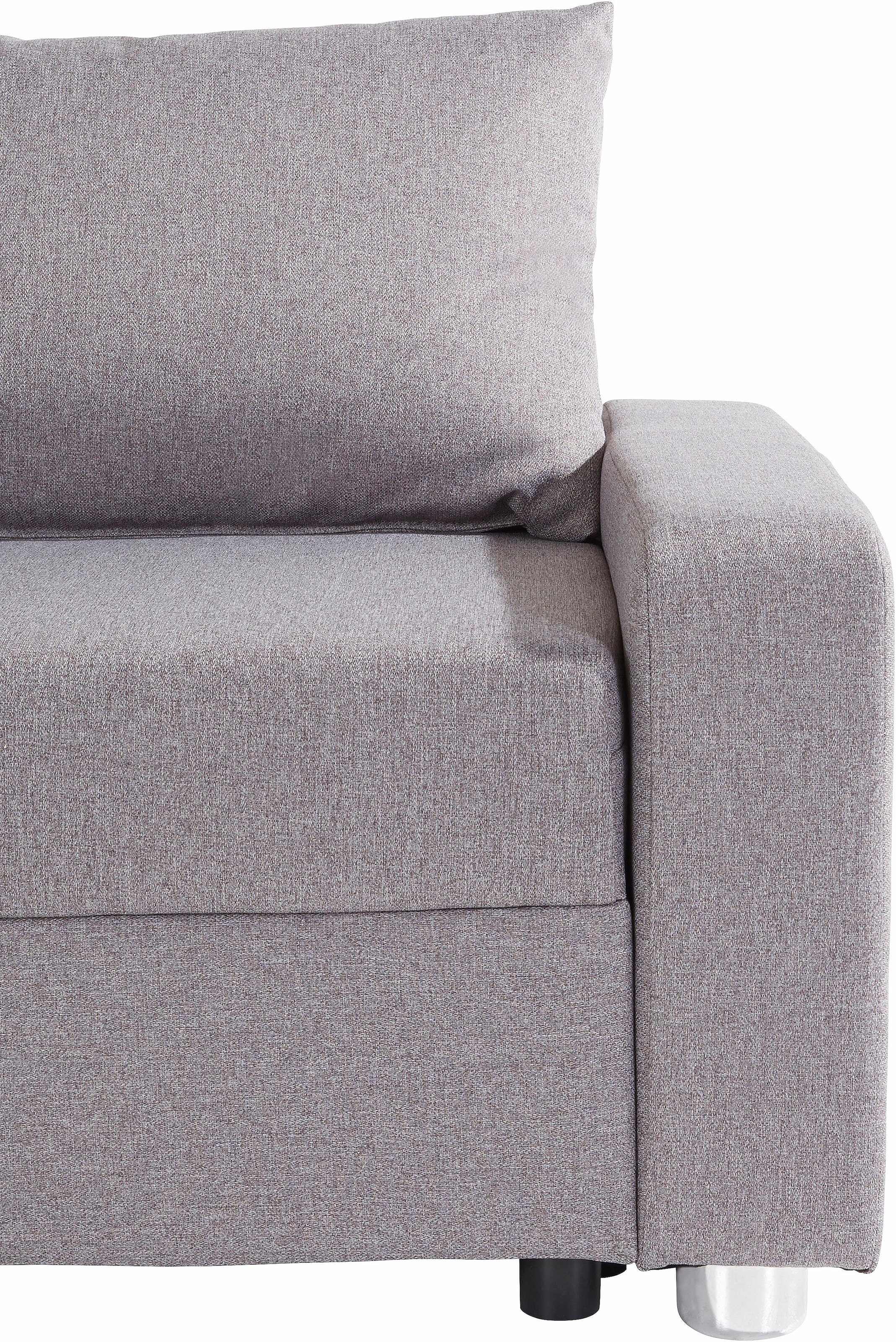 COLLECTION AB Ecksofa »Relax L-Form«, inklusive Bettfunktion, Federkern, wahlweise mit RGB-LED-Beleuchtung