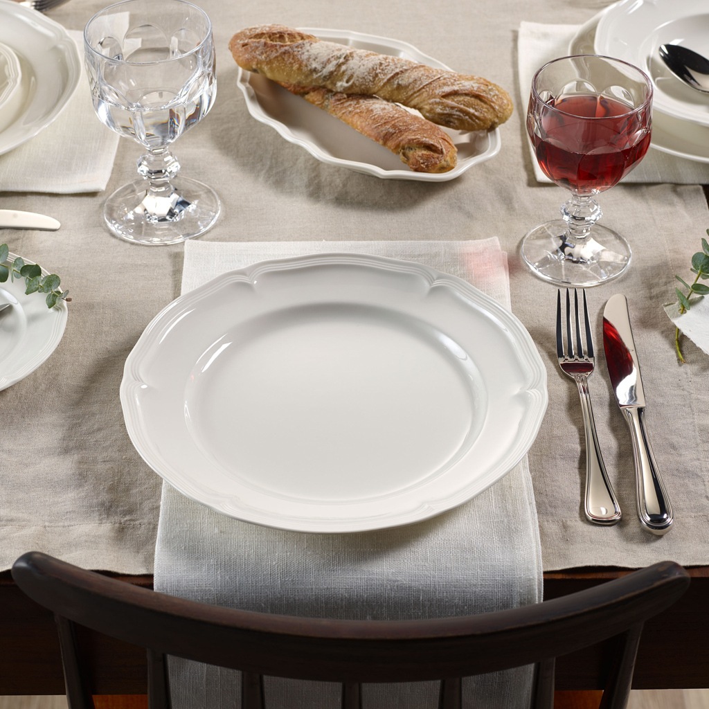 Villeroy & Boch Speiseteller "Speiseteller Manoir ø 26,7 cm weiß"