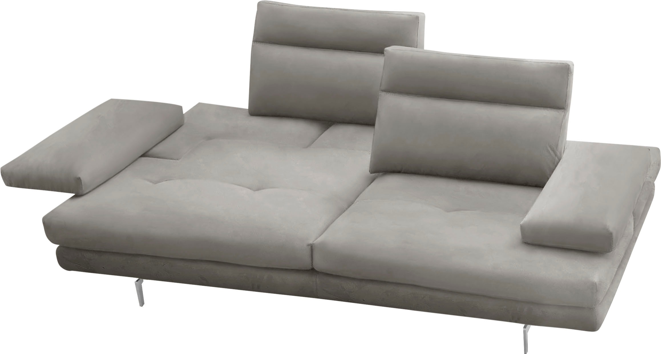 CALIA ITALIA 3,5-Sitzer »Toby Wing, italienisches Designsofa mit erstklassigem Sitzkomfort«, inklusive Sitztiefenverstellung, Füße in Chrom glänzend