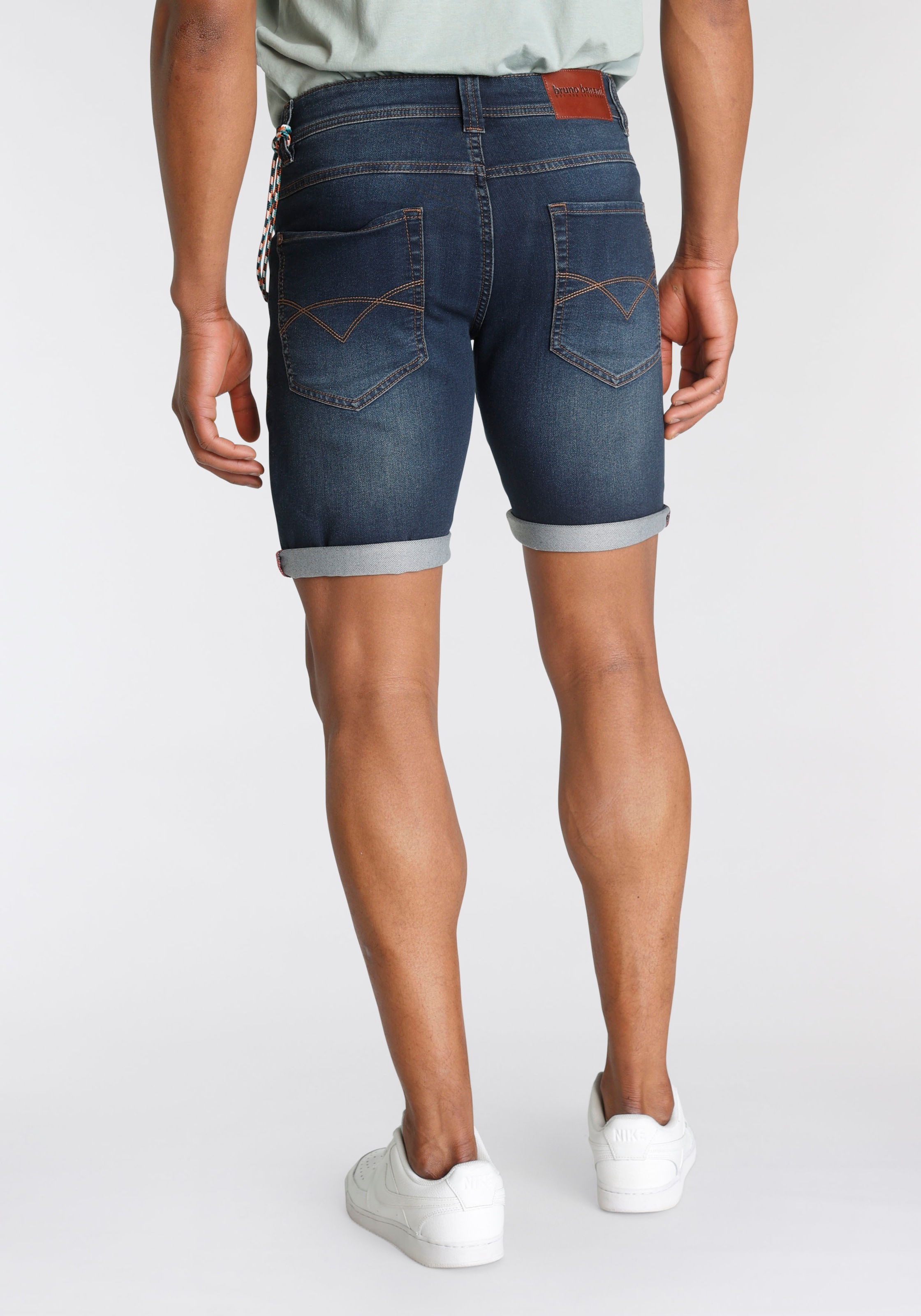 Bruno Banani Jeansshorts, (Set, 2 tlg., mit Band), bequemer Sitz, gerade Be günstig online kaufen