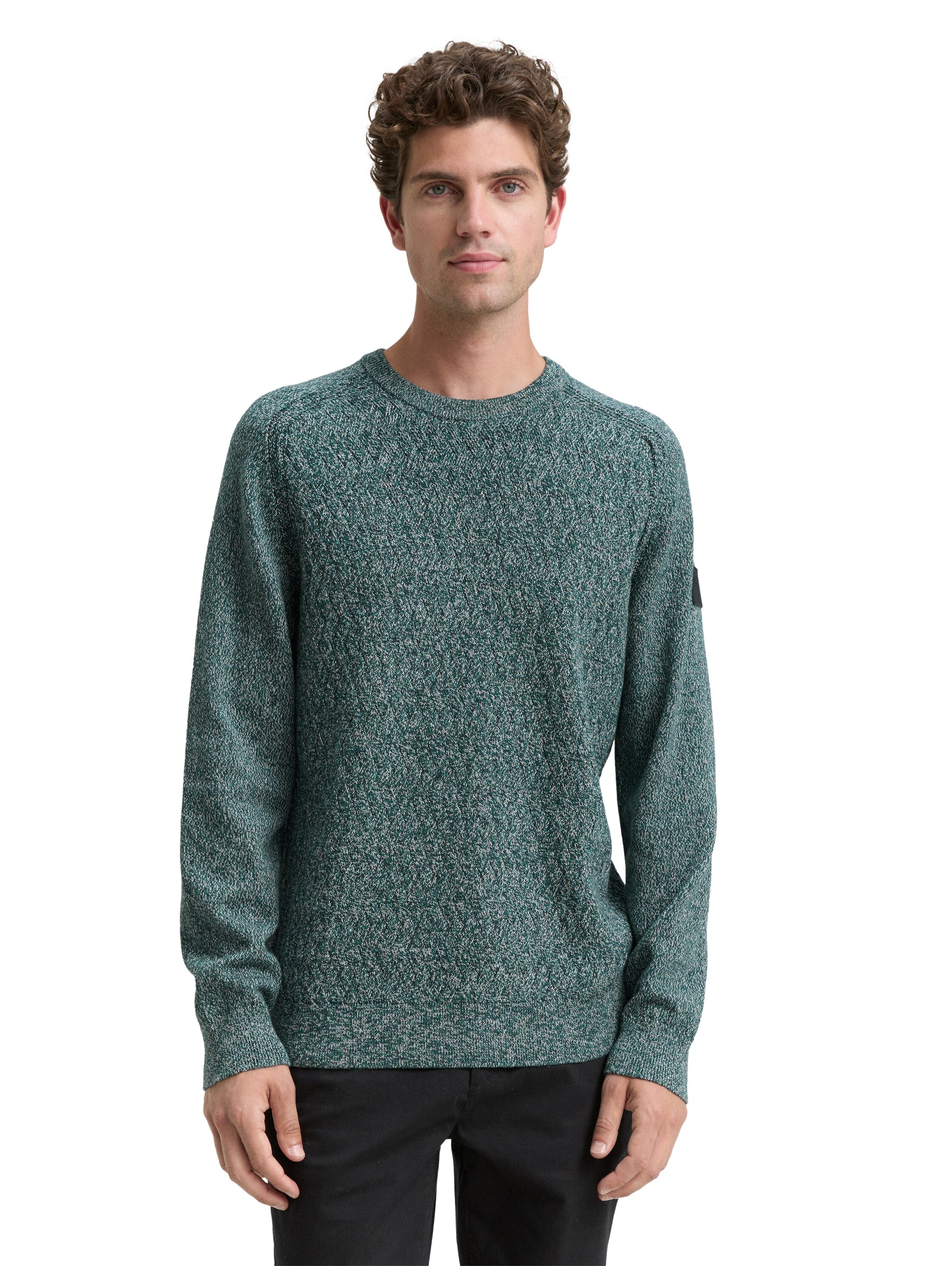 TOM TAILOR Strickpullover, mit Logo Stickerei am Arm günstig online kaufen