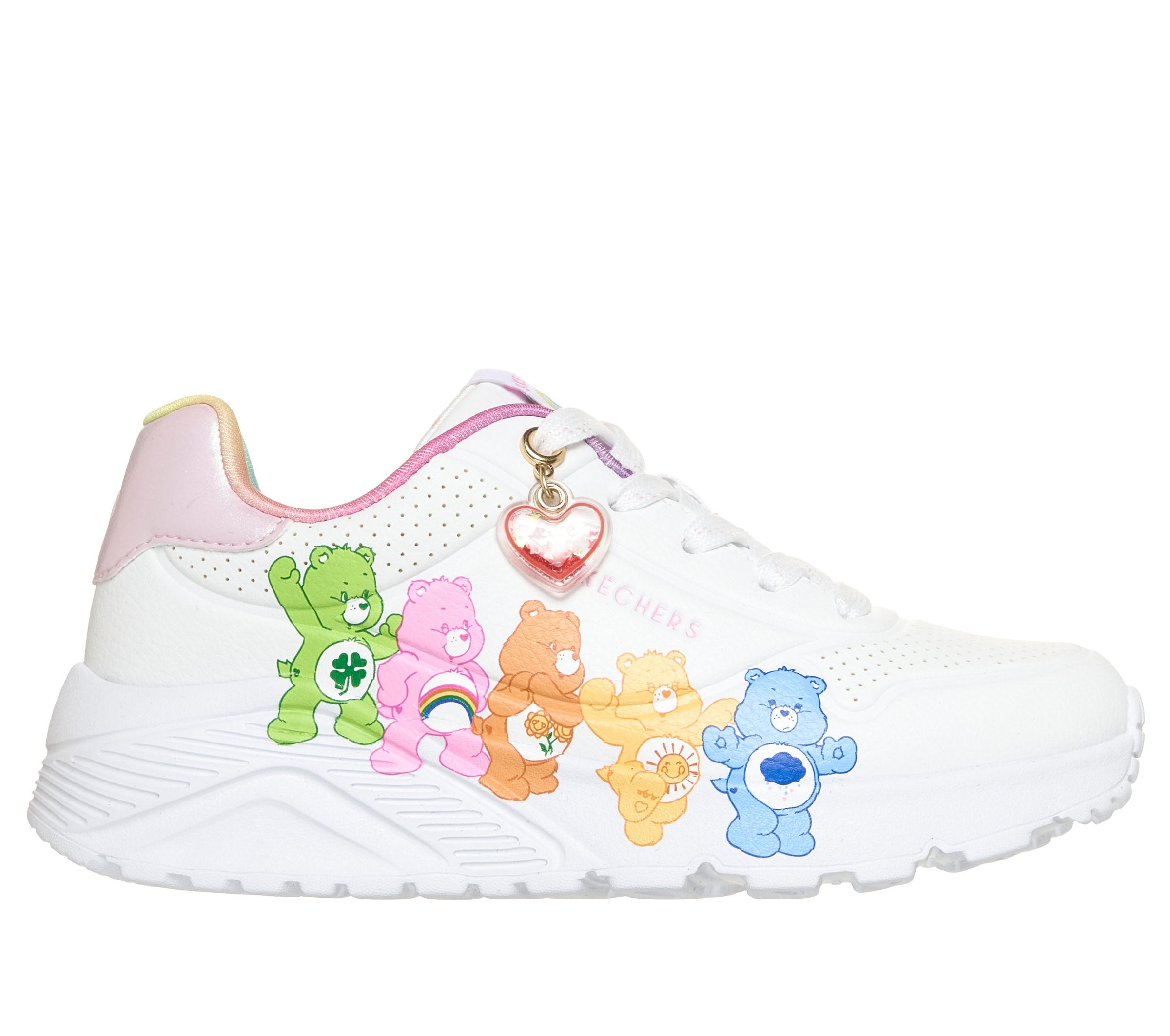 Skechers Sneaker »UNO LITE«  Schnürschuh, Herz-Anhänger, Größenschablone zum Download