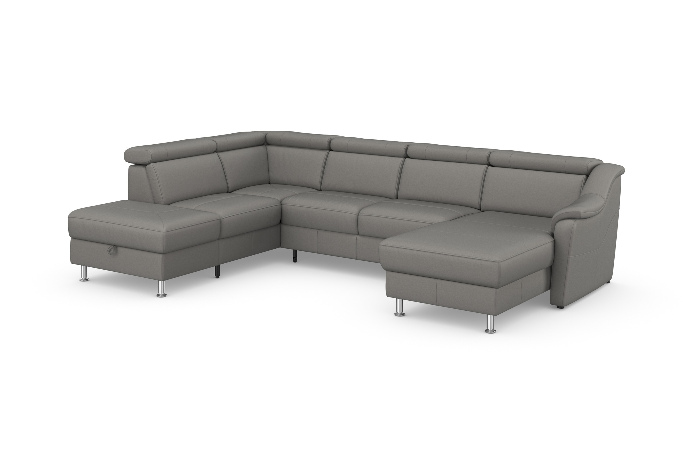 sit&more Wohnlandschaft »Freetown U-Form«, Kopfteilverstellung und Federkern, wahlweise mit Bettfunktion