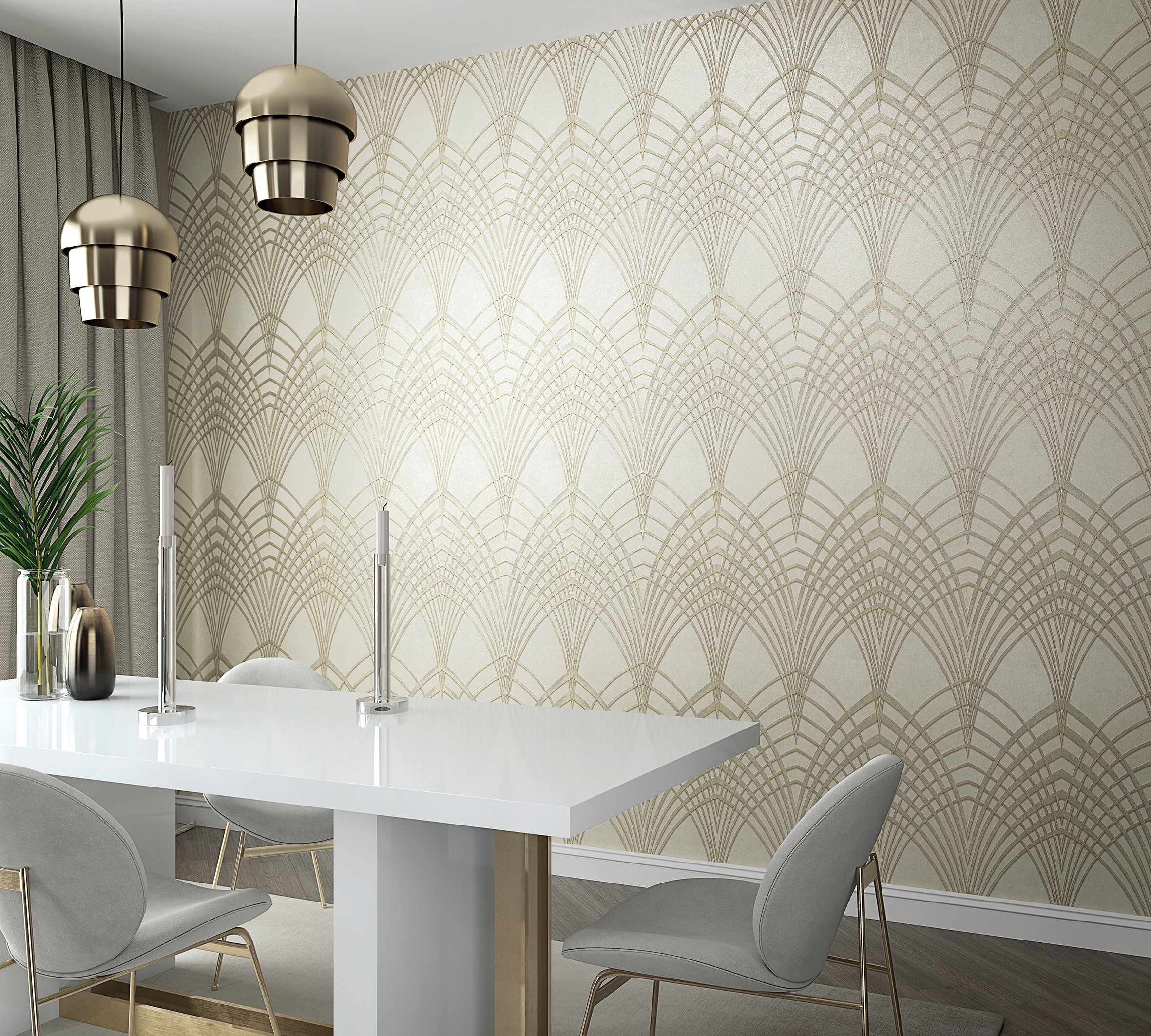 Marburg Vliestapete, ornamental, moderne Tapete für Wohnzimmer Schlafzimmer Küche