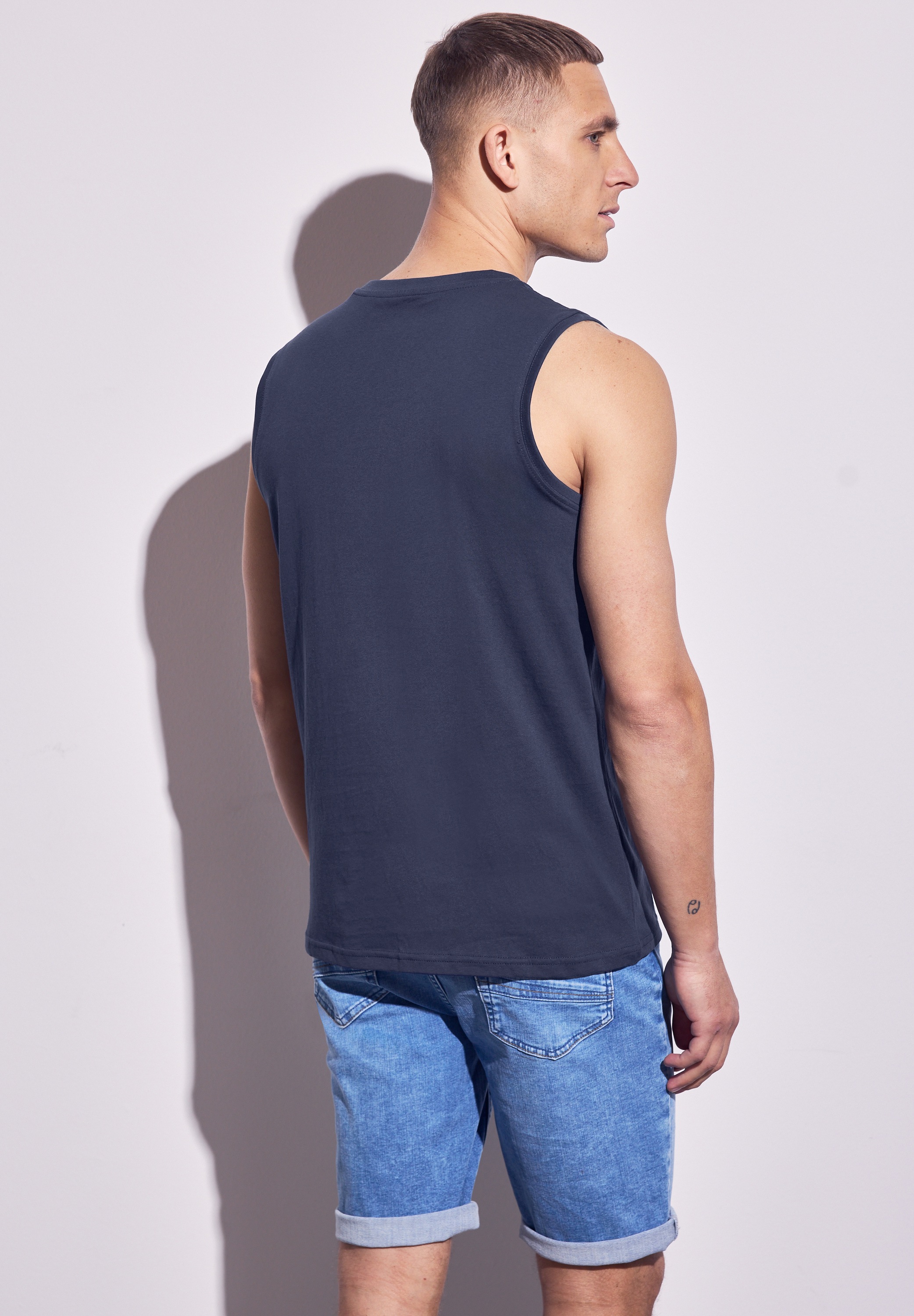 STREET ONE MEN Tanktop, mit Rundhalsausschnitt