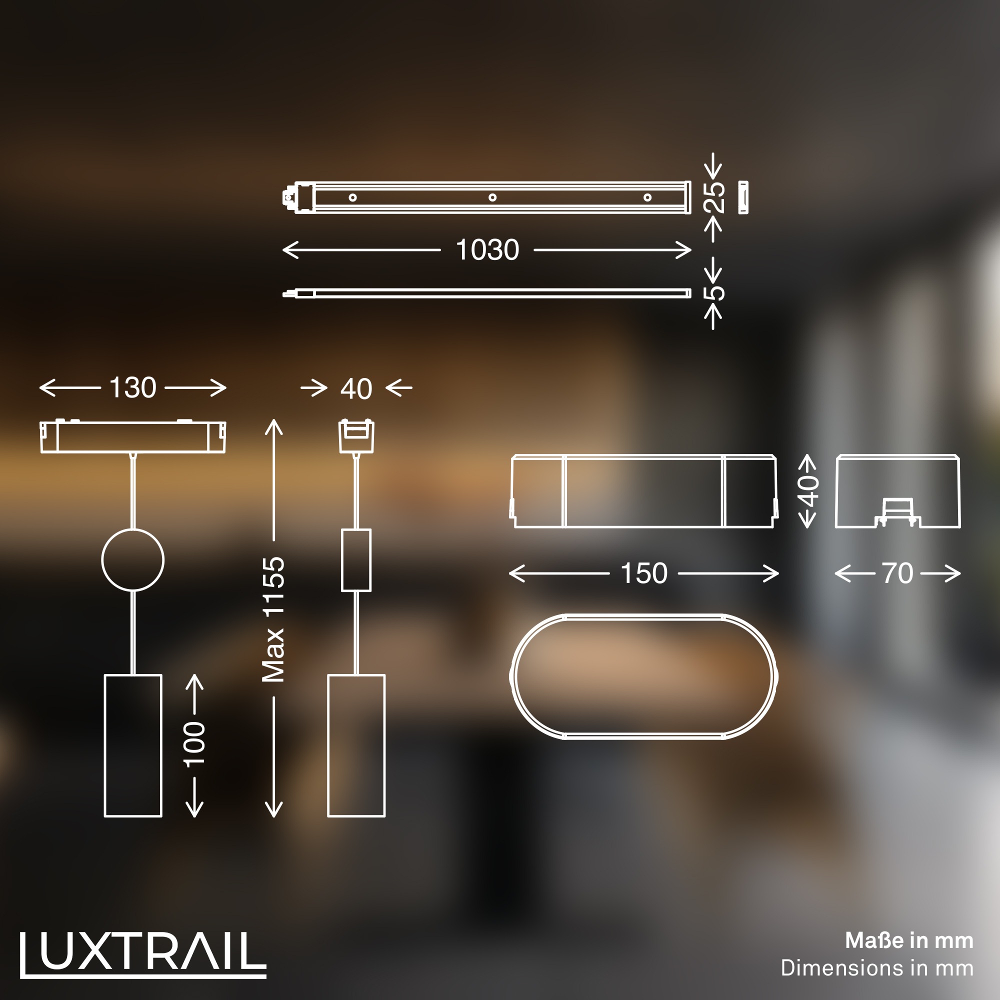 Briloner Leuchten LED Deckenleuchte »LUXTRAIL 8041045«