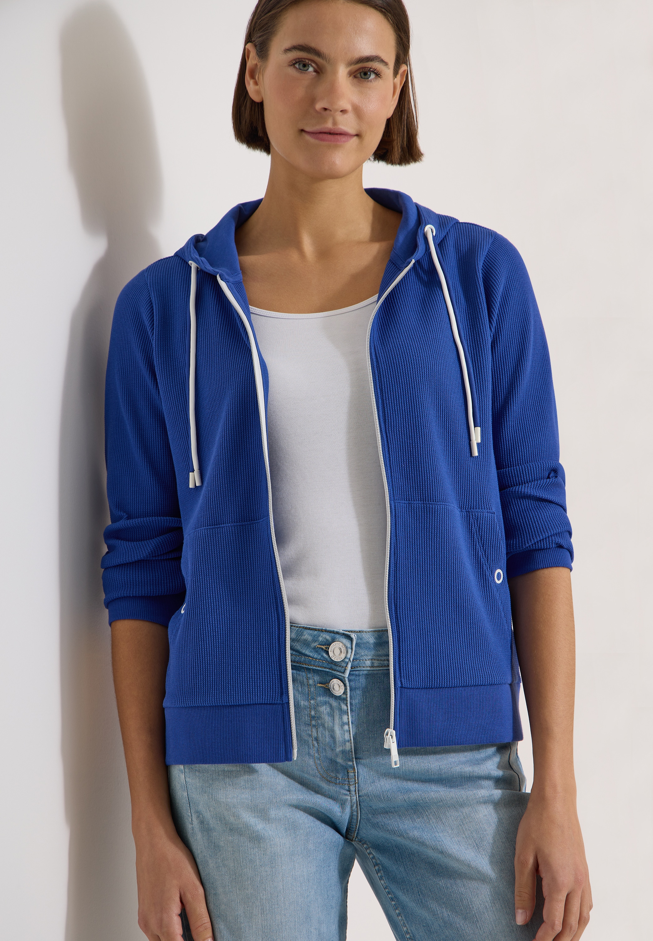 Cecil Cardigan mit Kapuze mit Tunnelzugband