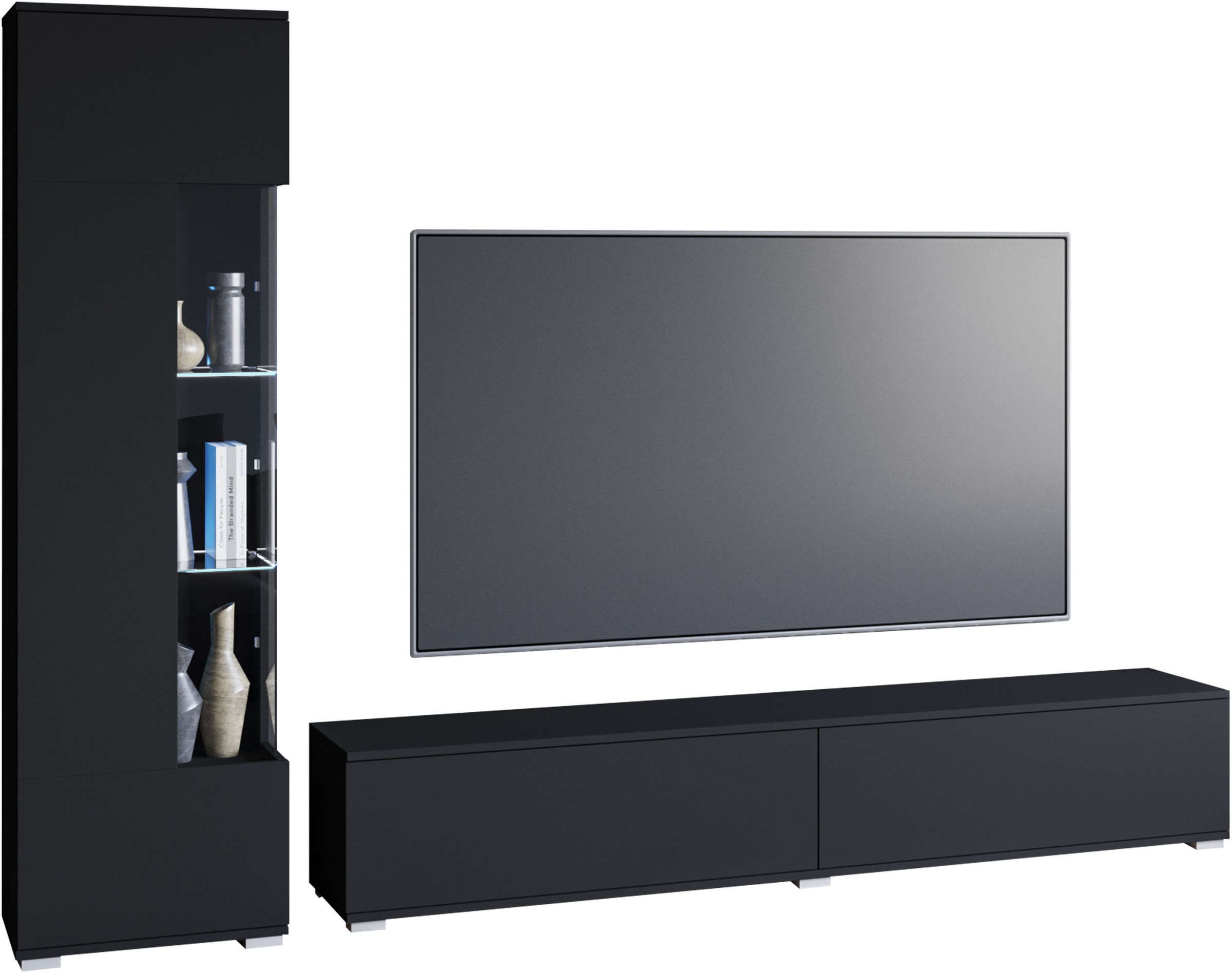 OTTO home Wohnwand "Kenia, Vitrine Türanschlag links/rechts wechselbar" Kom günstig online kaufen