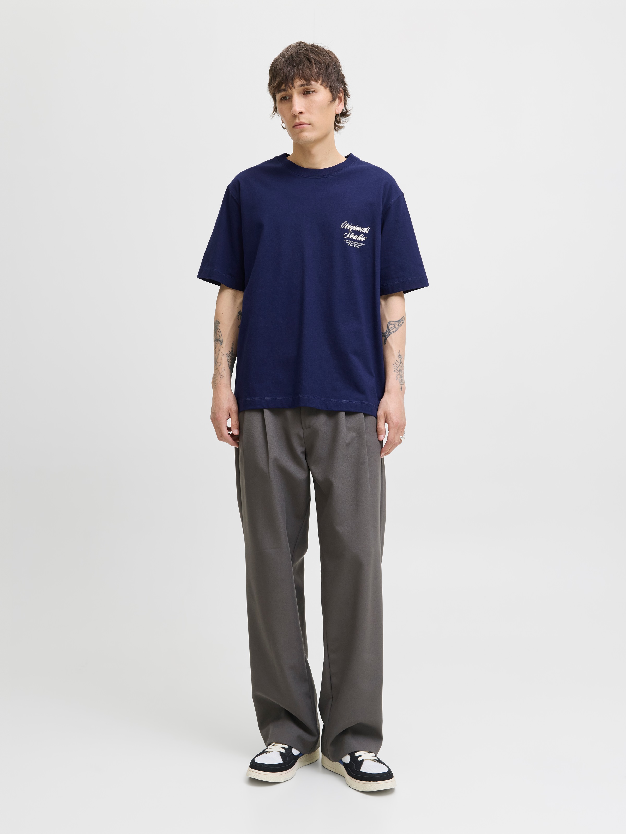 Jack & Jones Kurzarmshirt »JORNORREBRO TYPO TEE SS CREW NECK NOOS«