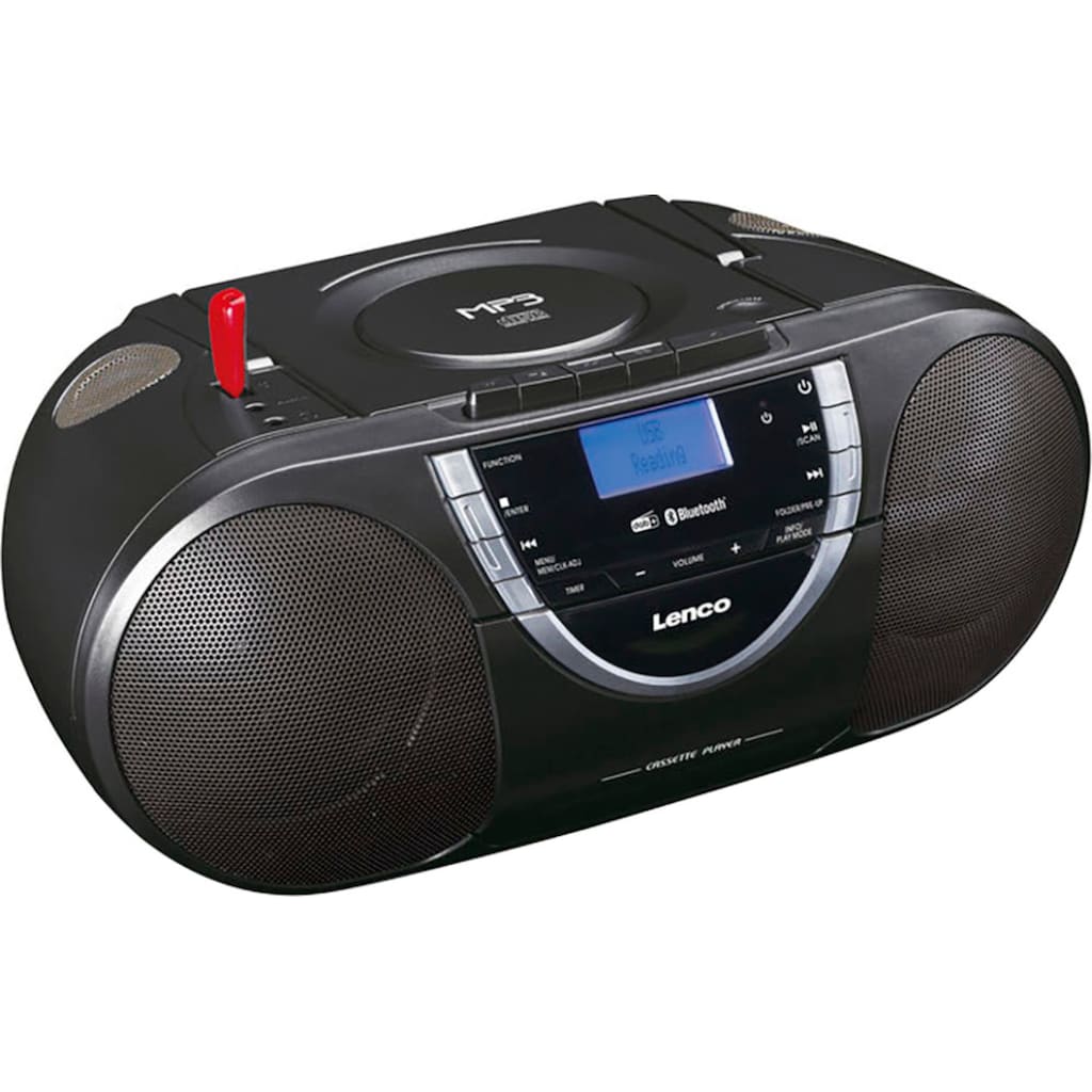 Lenco CD-Radiorecorder »SCD-6900BK - Tragbarer Radio-CD-Player mit DAB+, BT und Kassette«, (Bluetooth Digitalradio (DAB+)