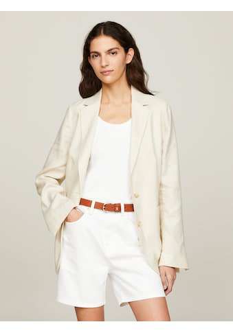 Kurzblazer »CASUAL LINEN REGULAR SB BLAZER«, mit Ärmelschlitz