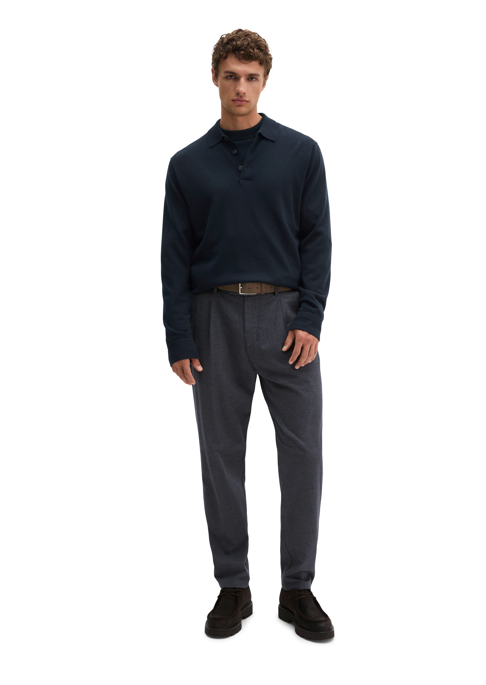Marc O'Polo Langarm-Poloshirt »aus weicher Schurwolle«