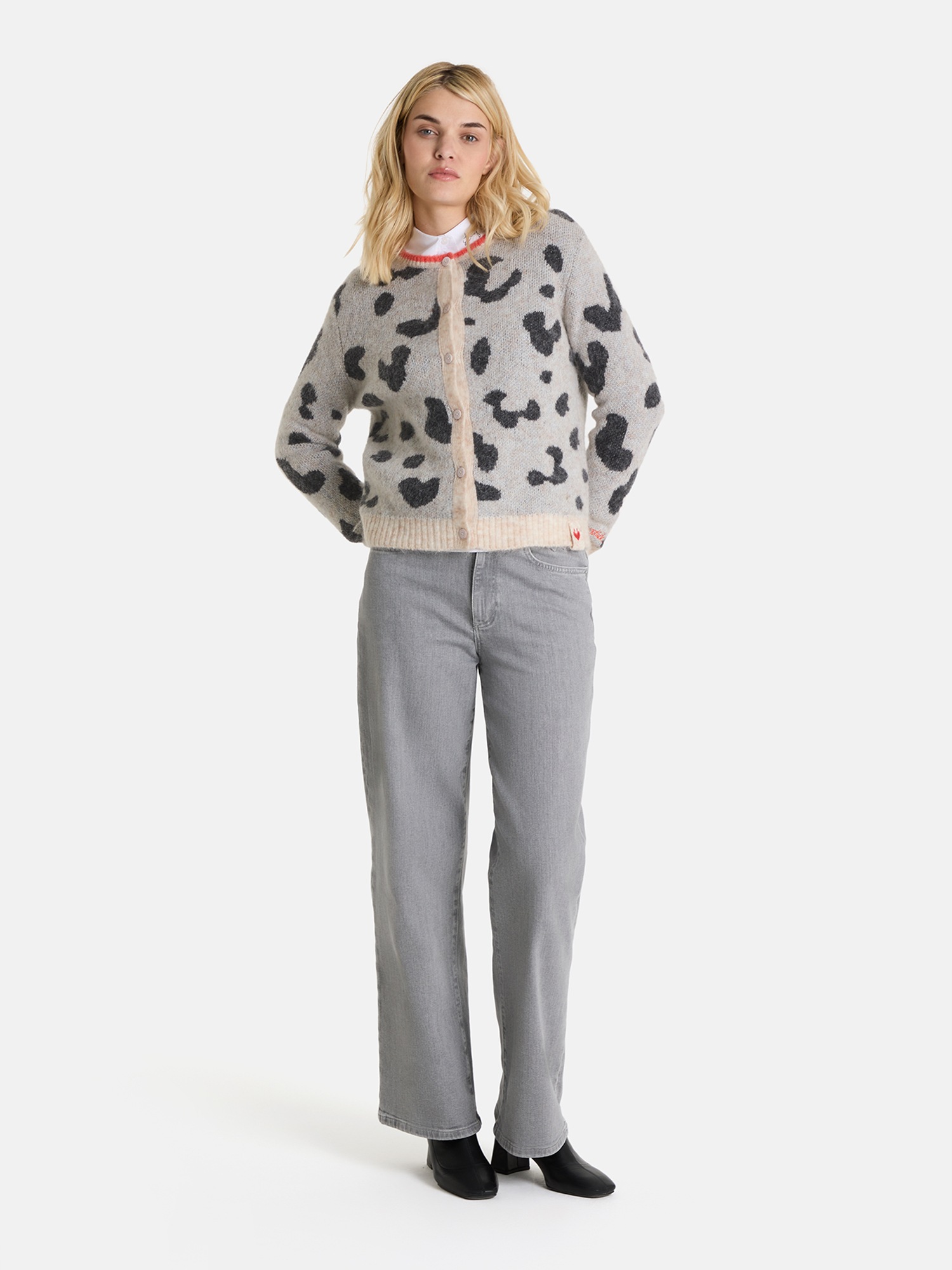 Lieblingsstück Strickjacke »AnninaL« mit Animalprint