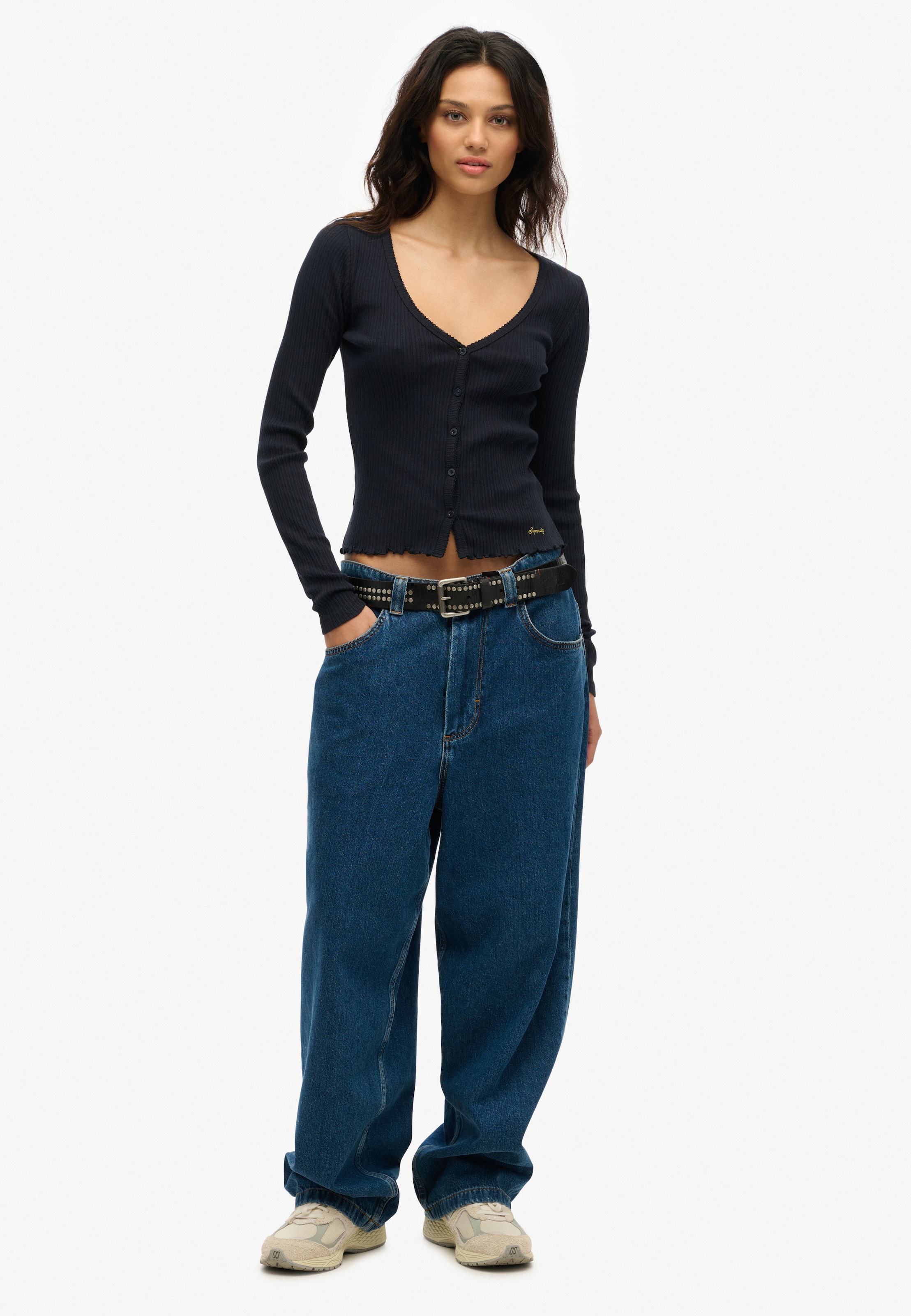 Superdry Langarmshirt »ESSENTIAL BUTTON THRU LS TOP«