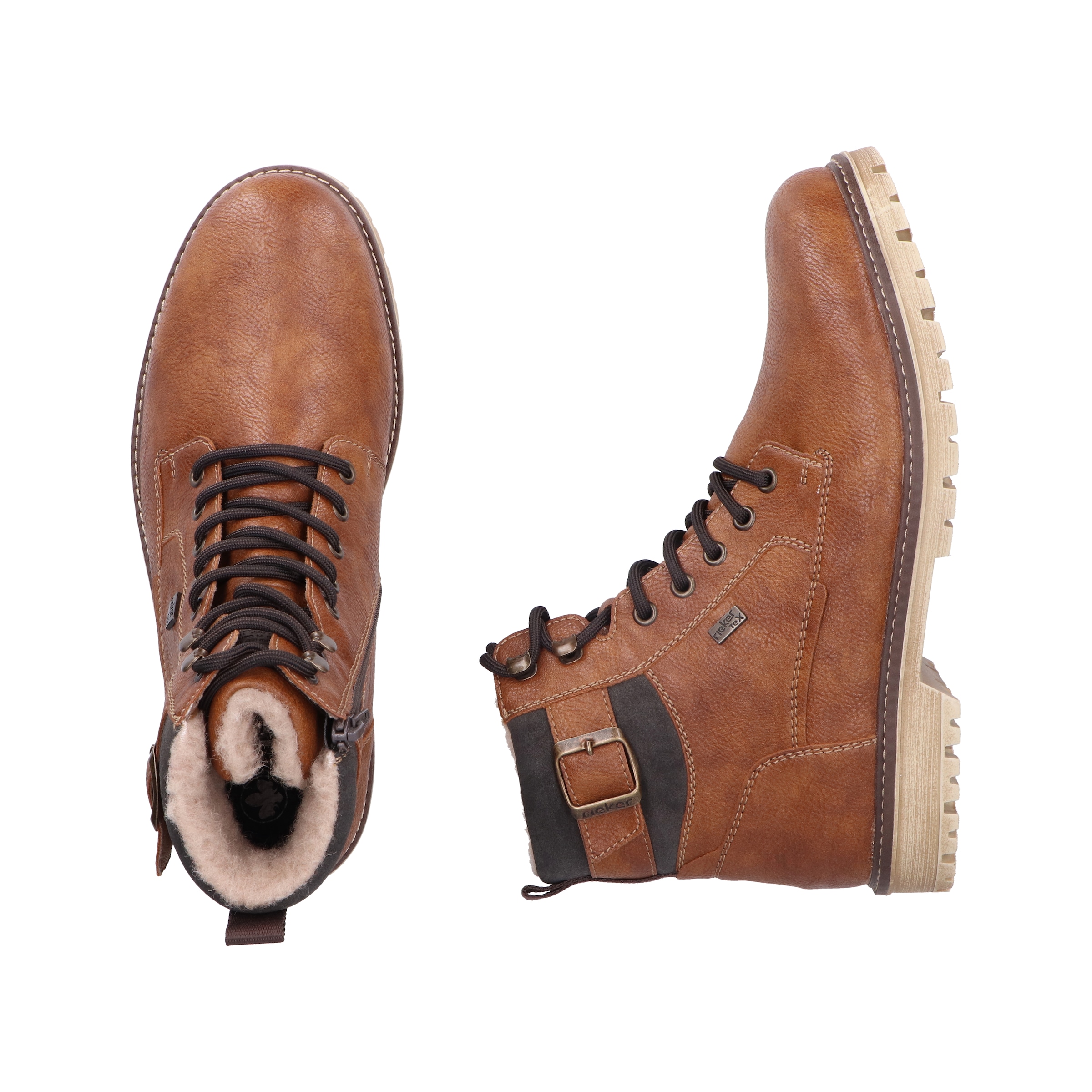 Rieker Winterstiefelette, Winterboots, Schnürboots mit wasserabweisender riekerTEX-Membran