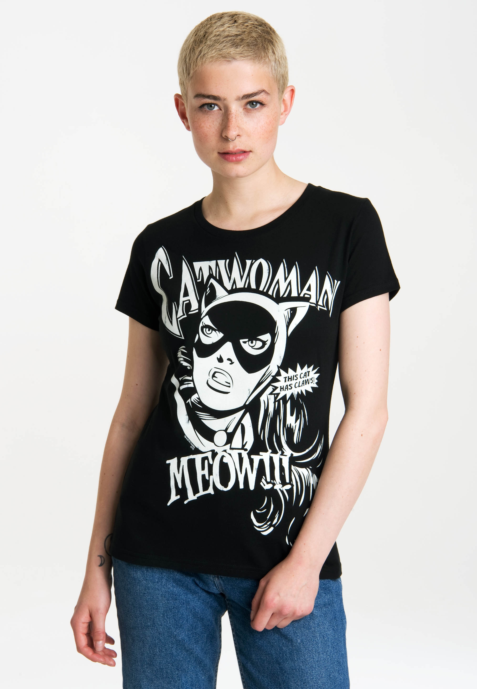 LOGOSHIRT T-Shirt "Catwoman", mit auffälligem Aufdruck günstig online kaufen