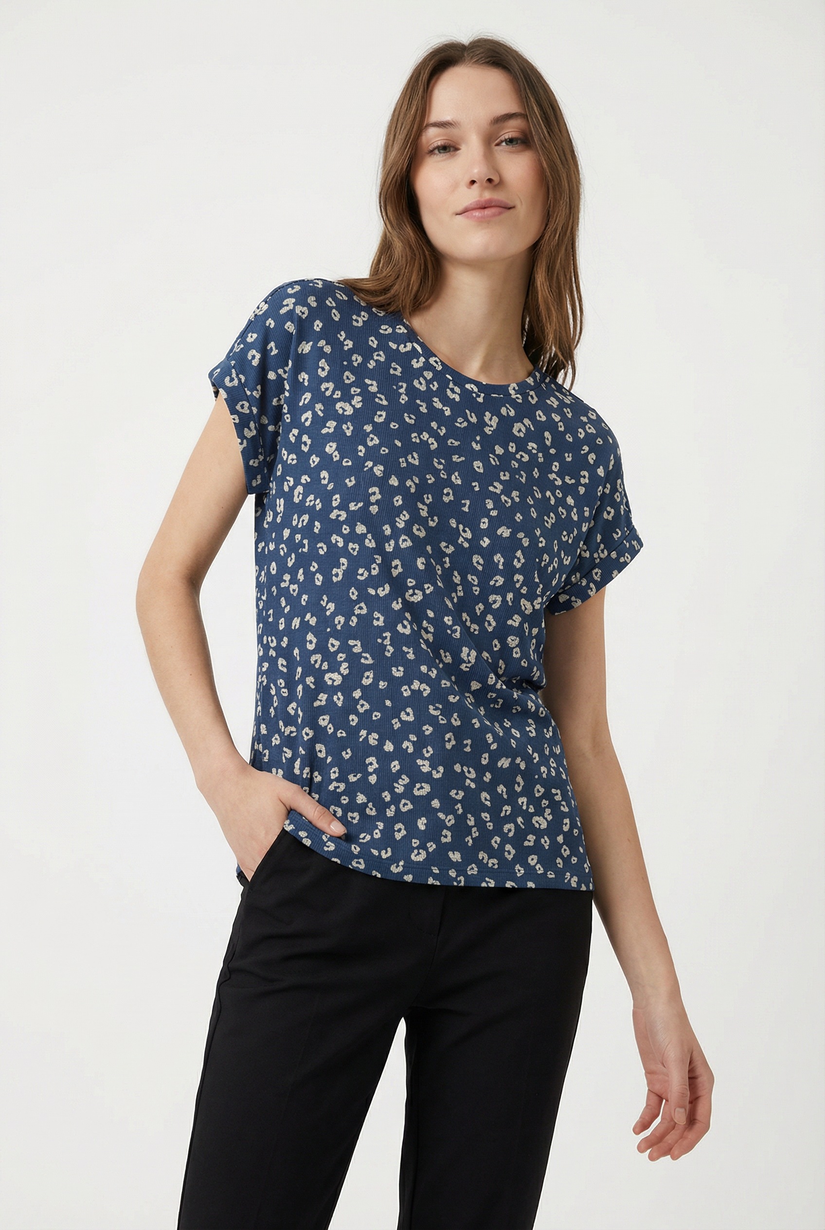 Vero Moda Strickpullover "VMBRIANNAMIX SS O-NECK PULLOVER BOO" mit Animal-P günstig online kaufen