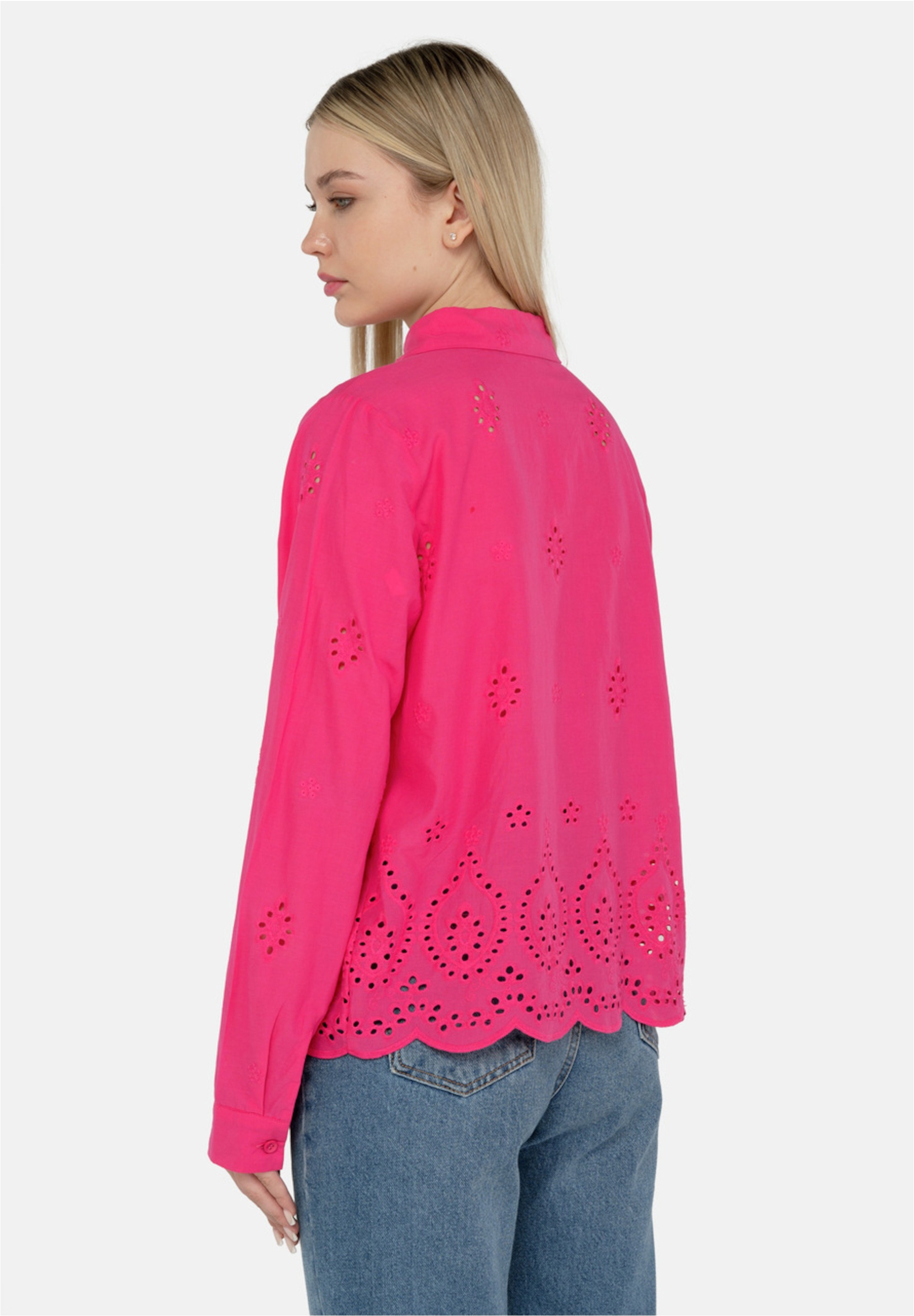 freshlions Klassische Bluse »Kate«, mit luftigem Lochmuster